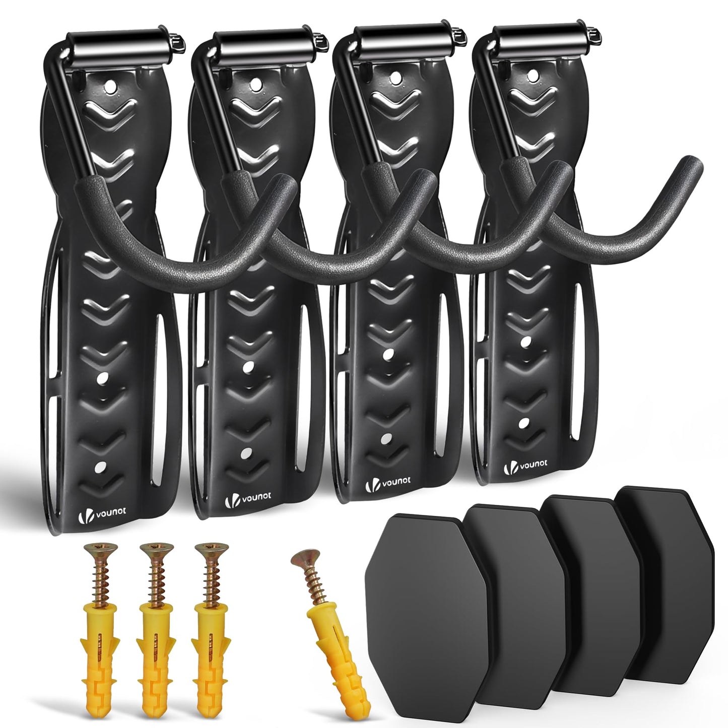 Velo-Wandhalterungsset 4er-Set, Mit 4 Schutzpads