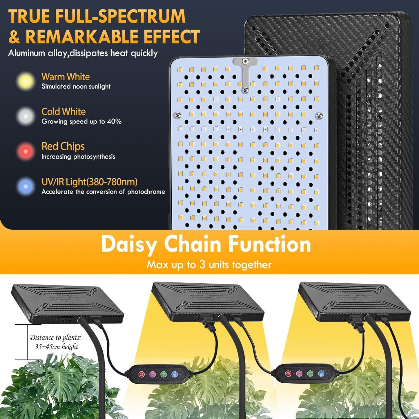 LED-Pflanzenlampe mit Ständer & Timer, Tripod Stand-Timer 25W