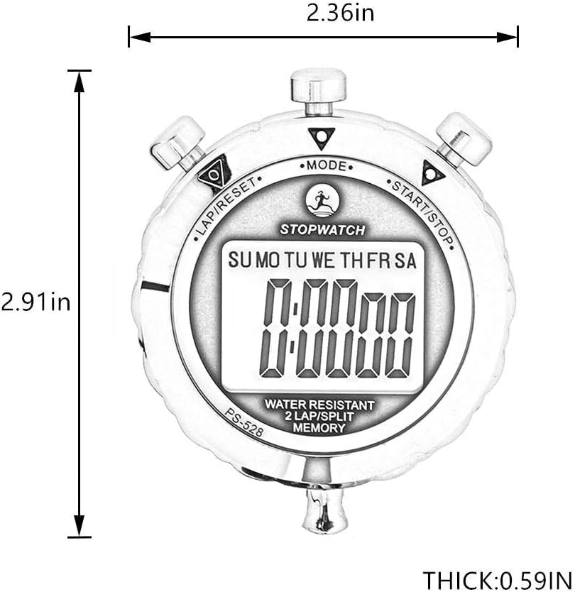Stoppuhr für Sport & Wettkämpfe (2 Runden), 2 Lap-metal