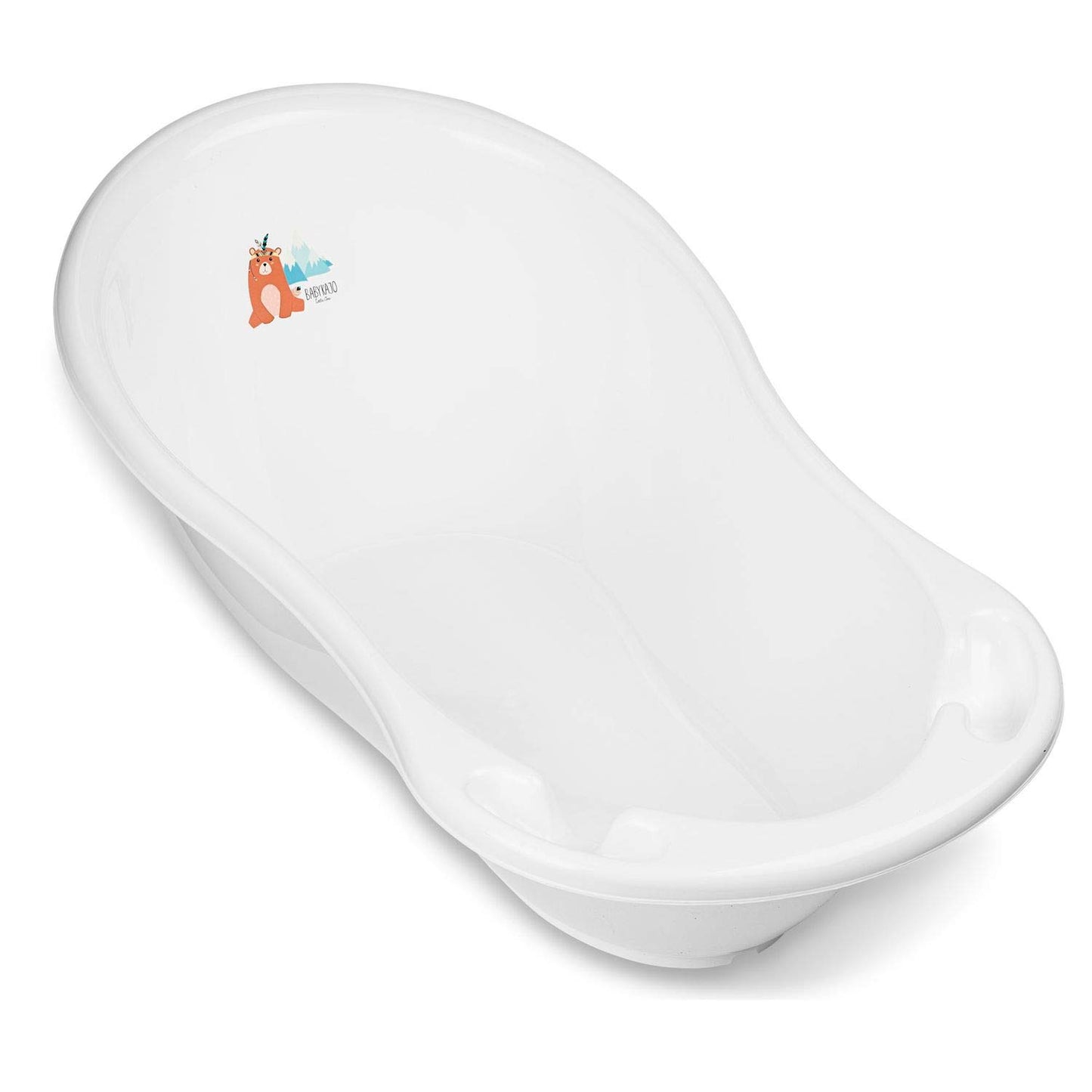 Babybadewanne mit Stöpsel (0-18 Monate), 1 - Set Bärchen - weiß