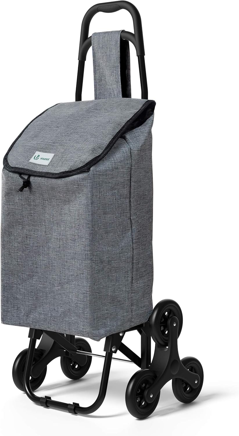 Treppensteiger-Einkaufstrolley, Grau (Oxford)