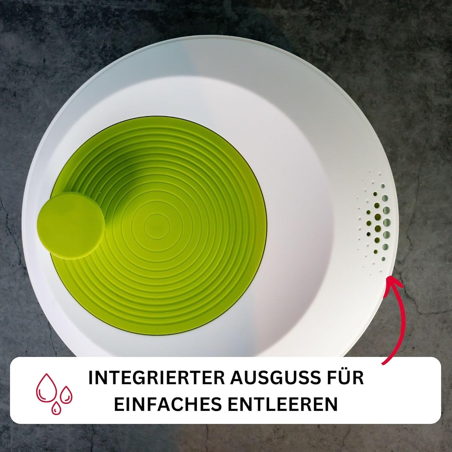 Salatschleuder Spinderella, 4,4 l, apfelgrün