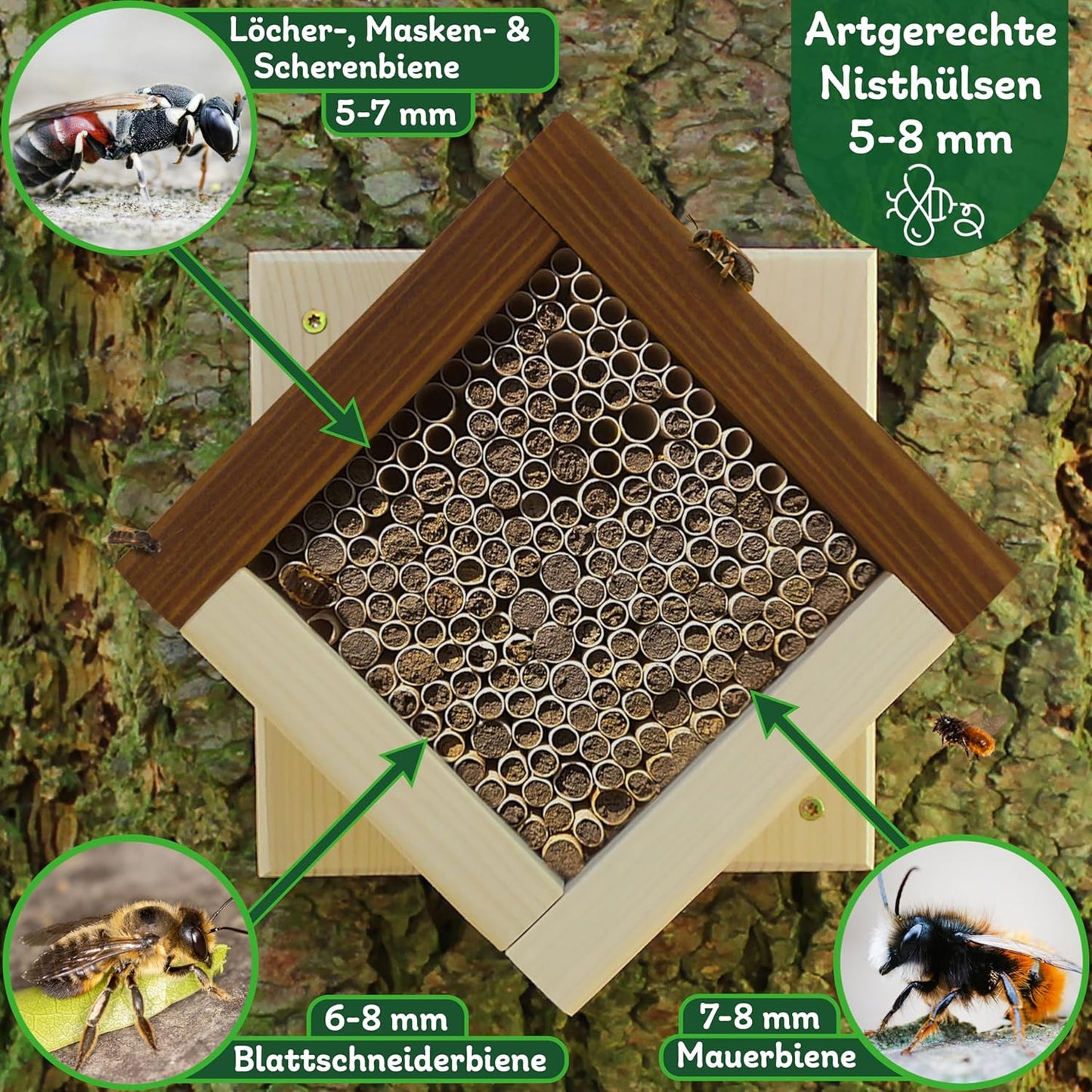 Wildbienenhotel, Sturmfeste Aufhängung