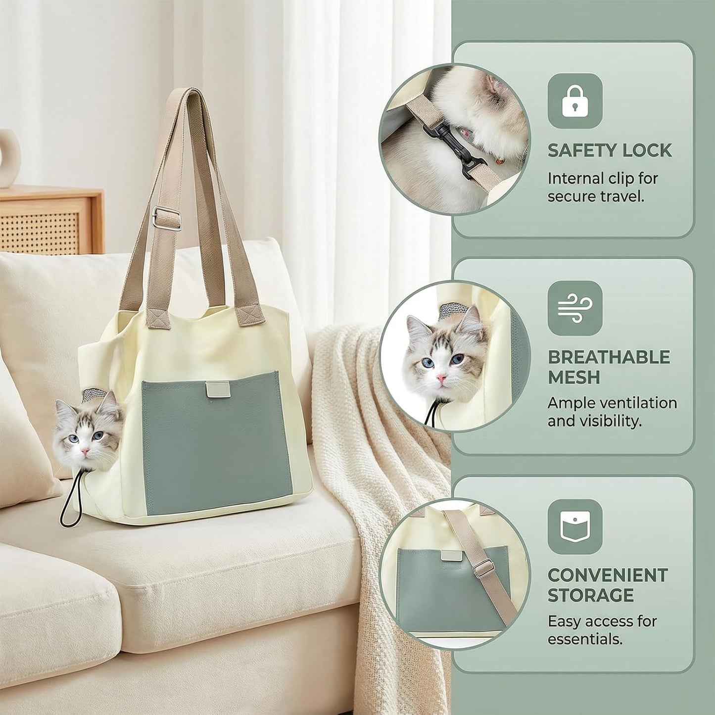 Kleine Haustiertasche für Katzen und Hunde