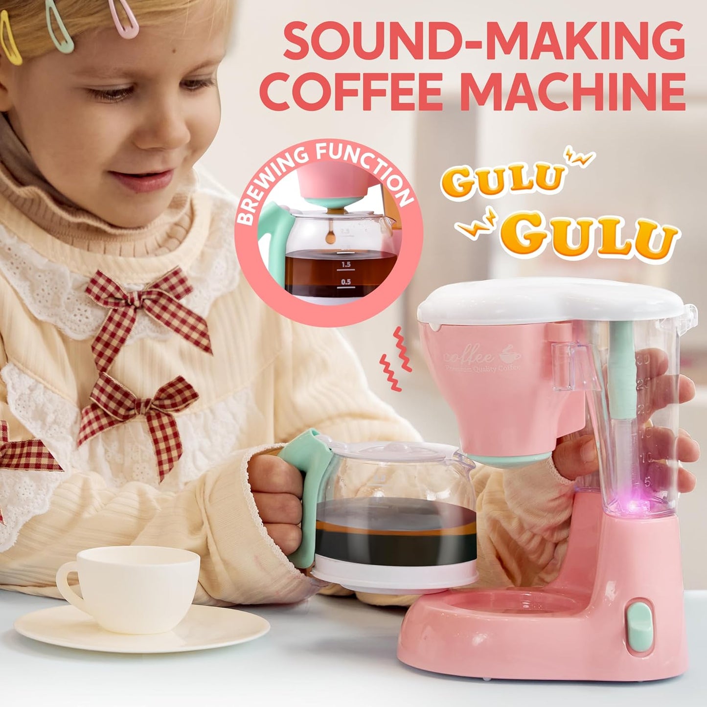Küchenmaschinen-Set mit Licht & Sound, Pink