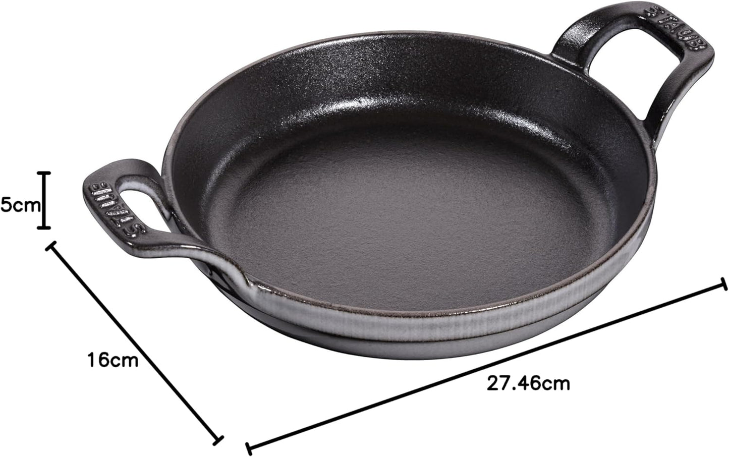 Stapelbare Auflaufform, Graphitgrau 16 cm