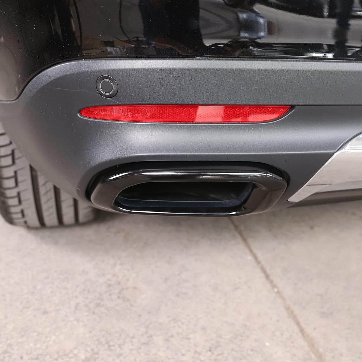 Auspuffrohr Heckabdeckung für Mercedes-Benz GLE/GLC/GLS, Dunkles Schwarz
