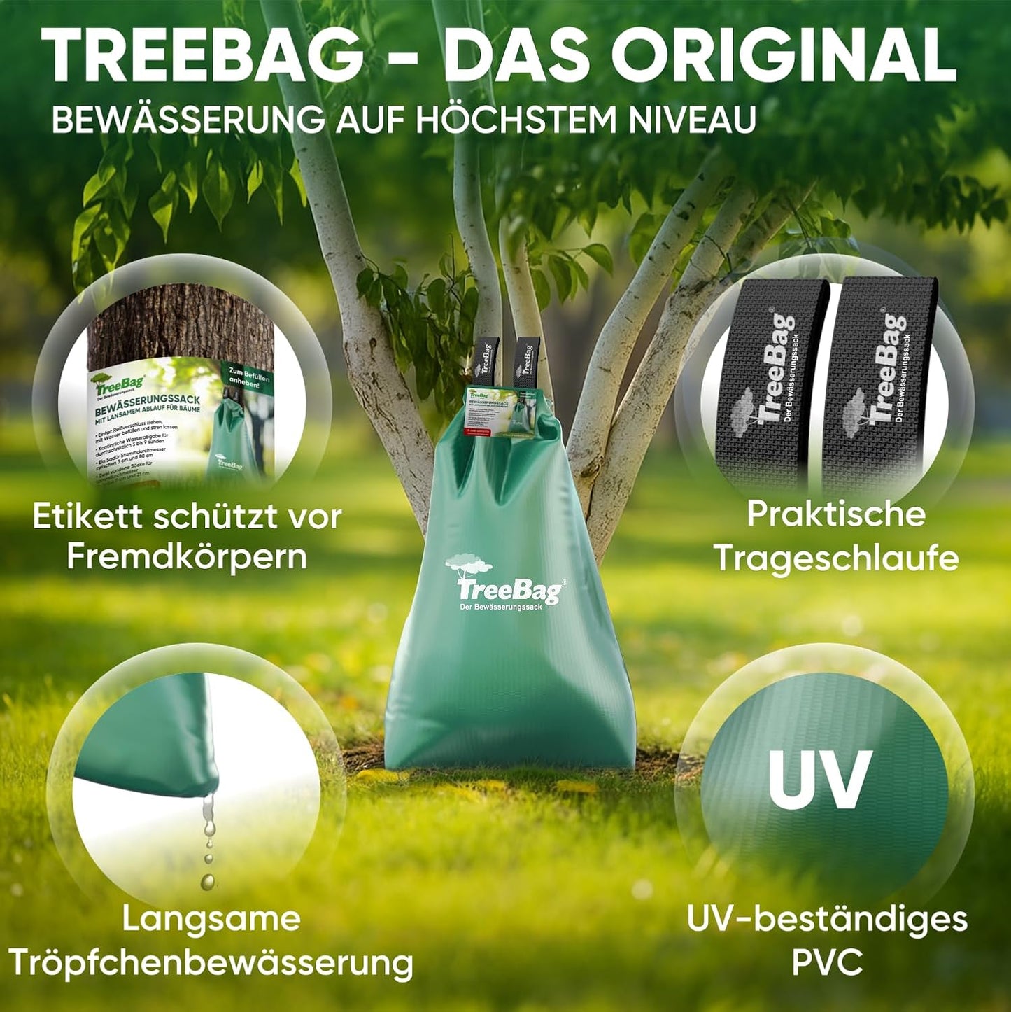Baumbewässerungssack 10er-Set, 100 l 10