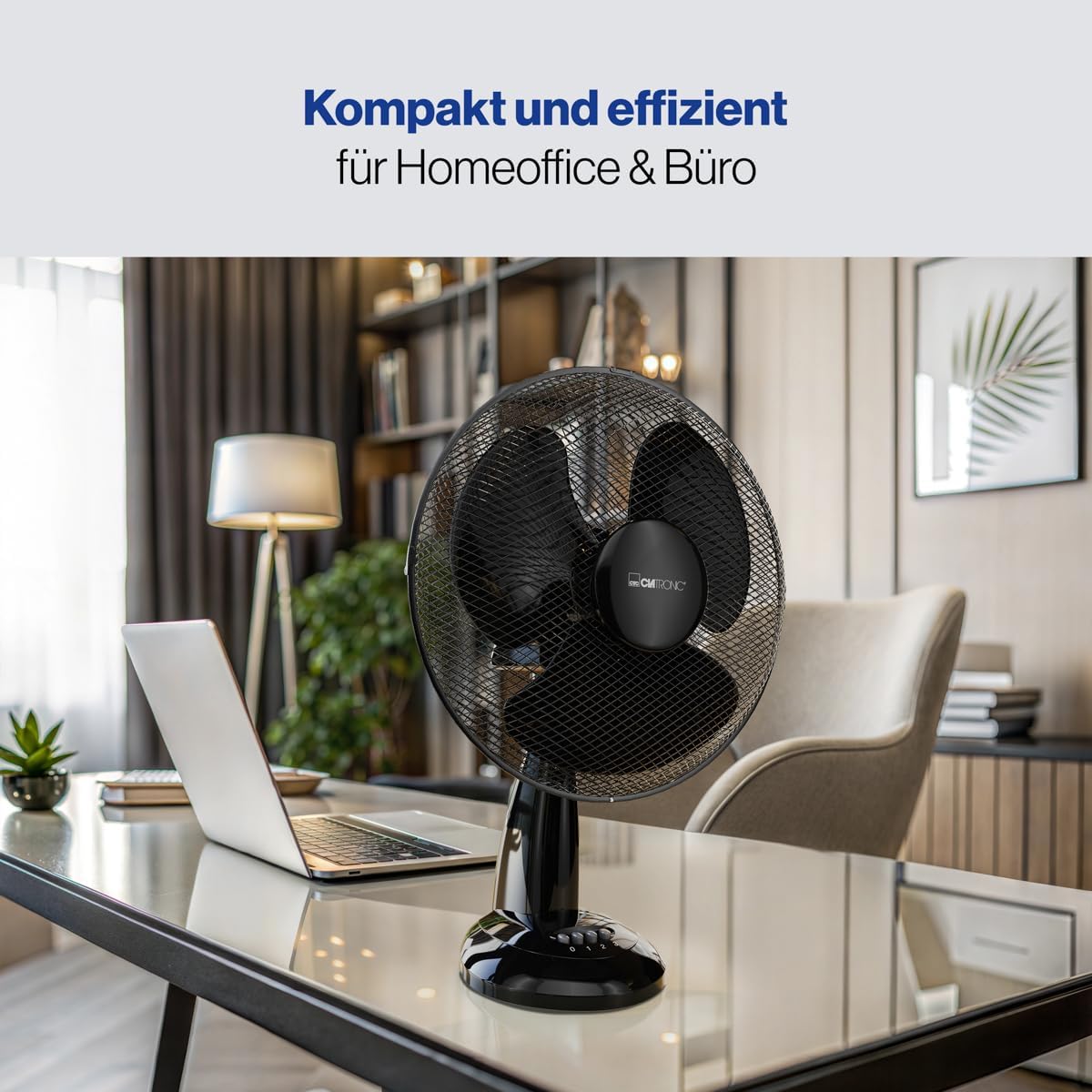 Tischventilator mit Schwenkfunktion, Schwarz