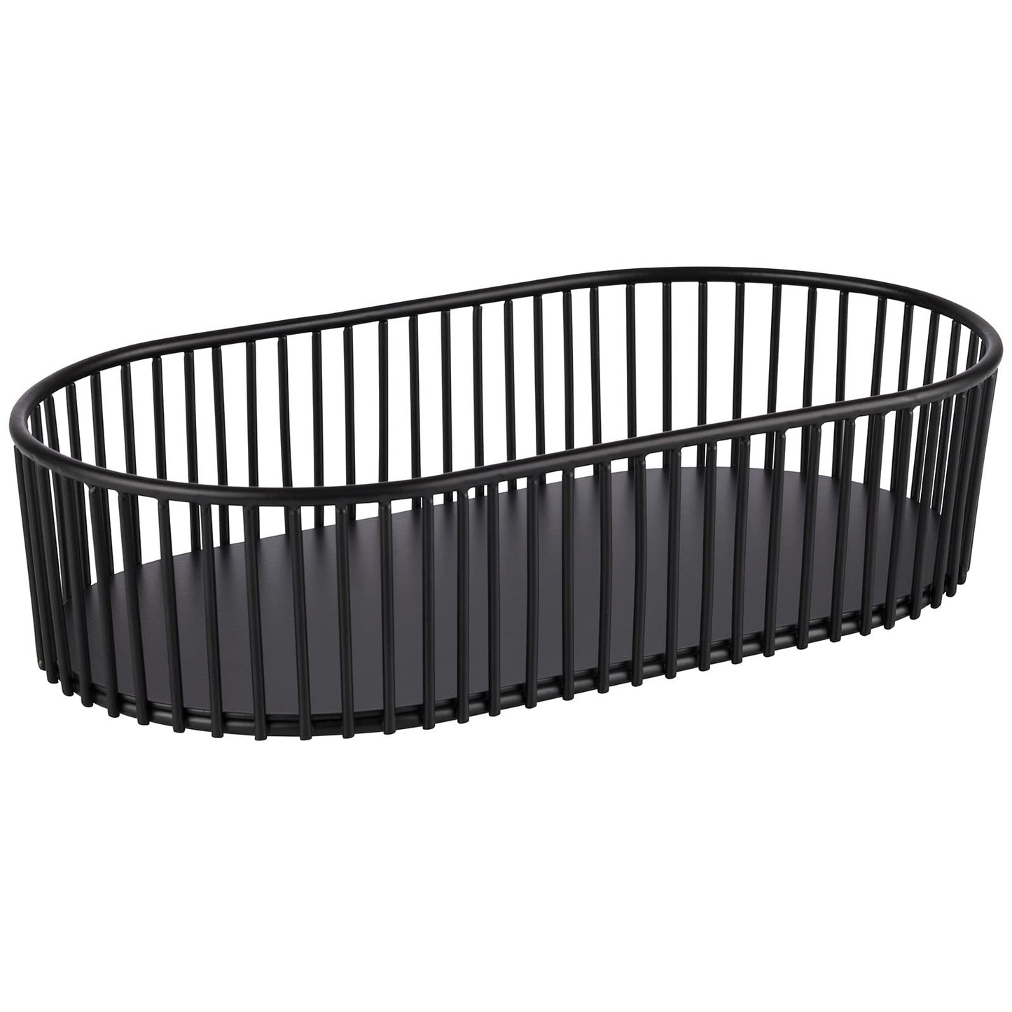 Korb URBAN, 29 x 16 cm, H: 7 cm, oval Schwarz
