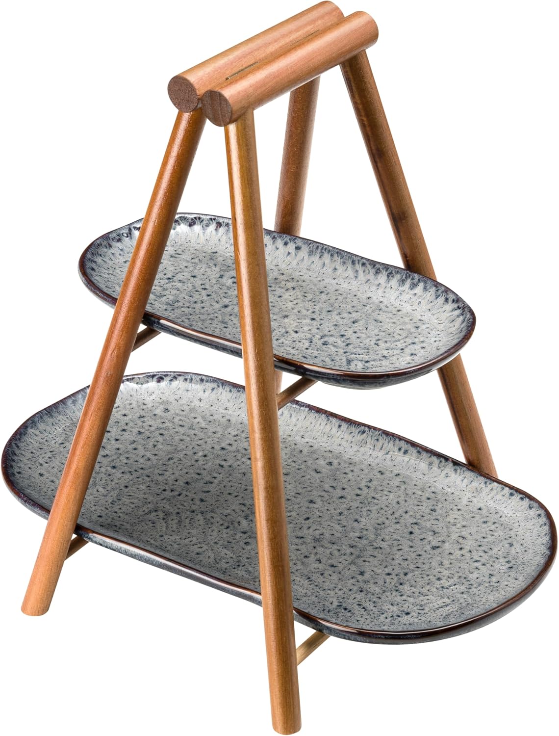 2-stöckige Etagere Matera, Anthrazit 33.6 x 8.2 x 24.5 cm Etagere