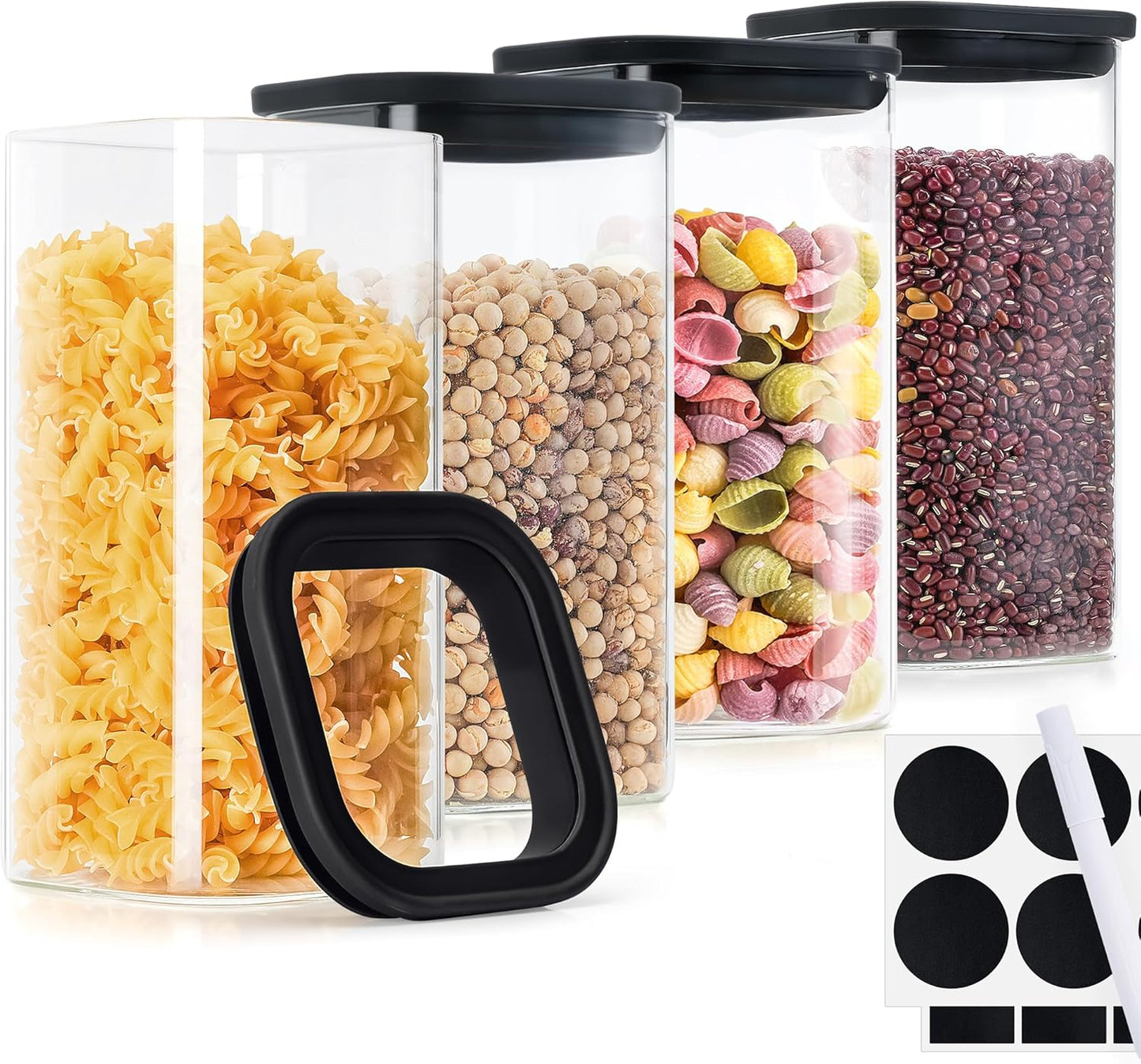 Vorratsdosen-Set aus Glas, 4 x 1450ml