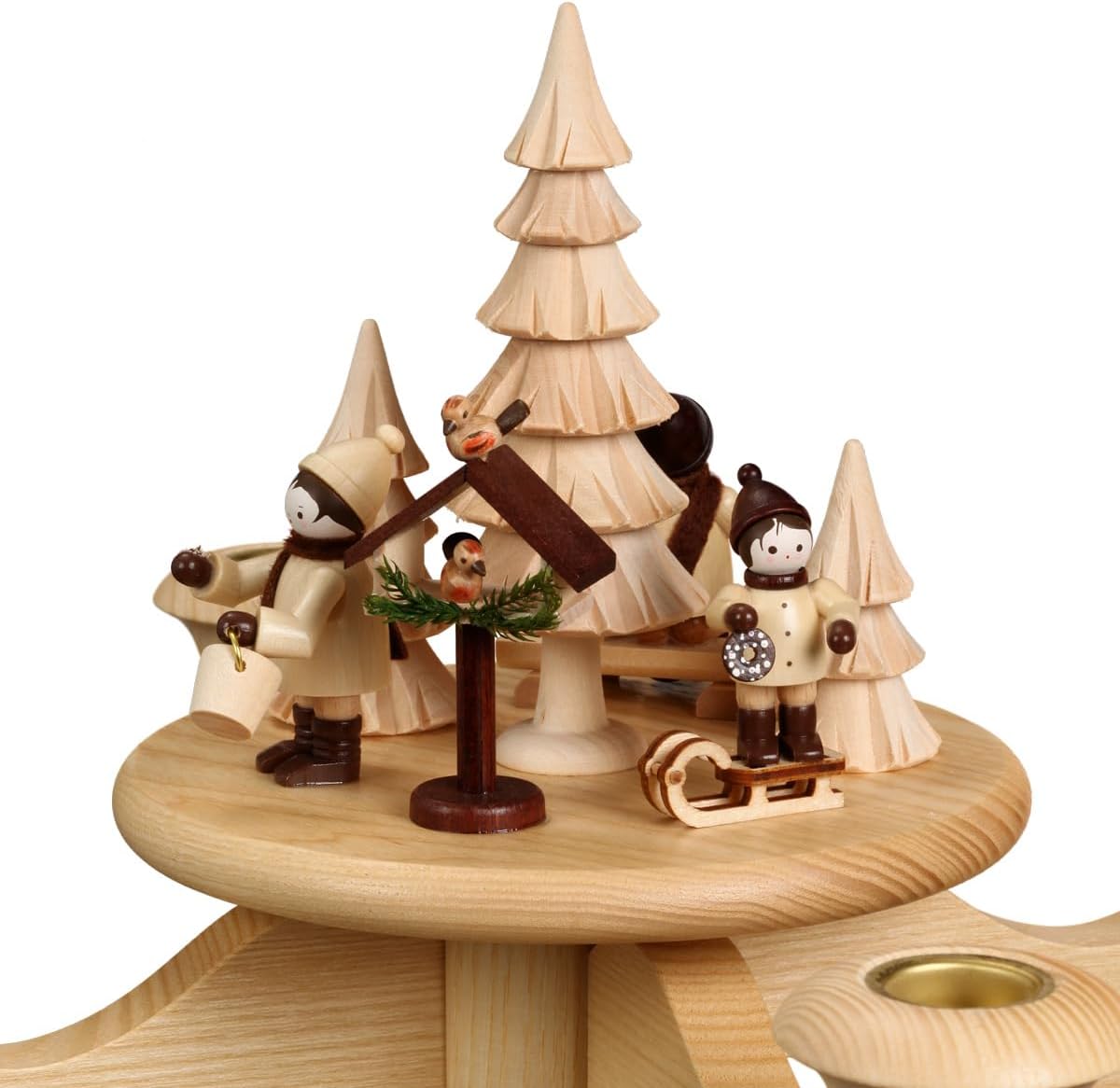 Adventsleuchter mit Vogelfütterung