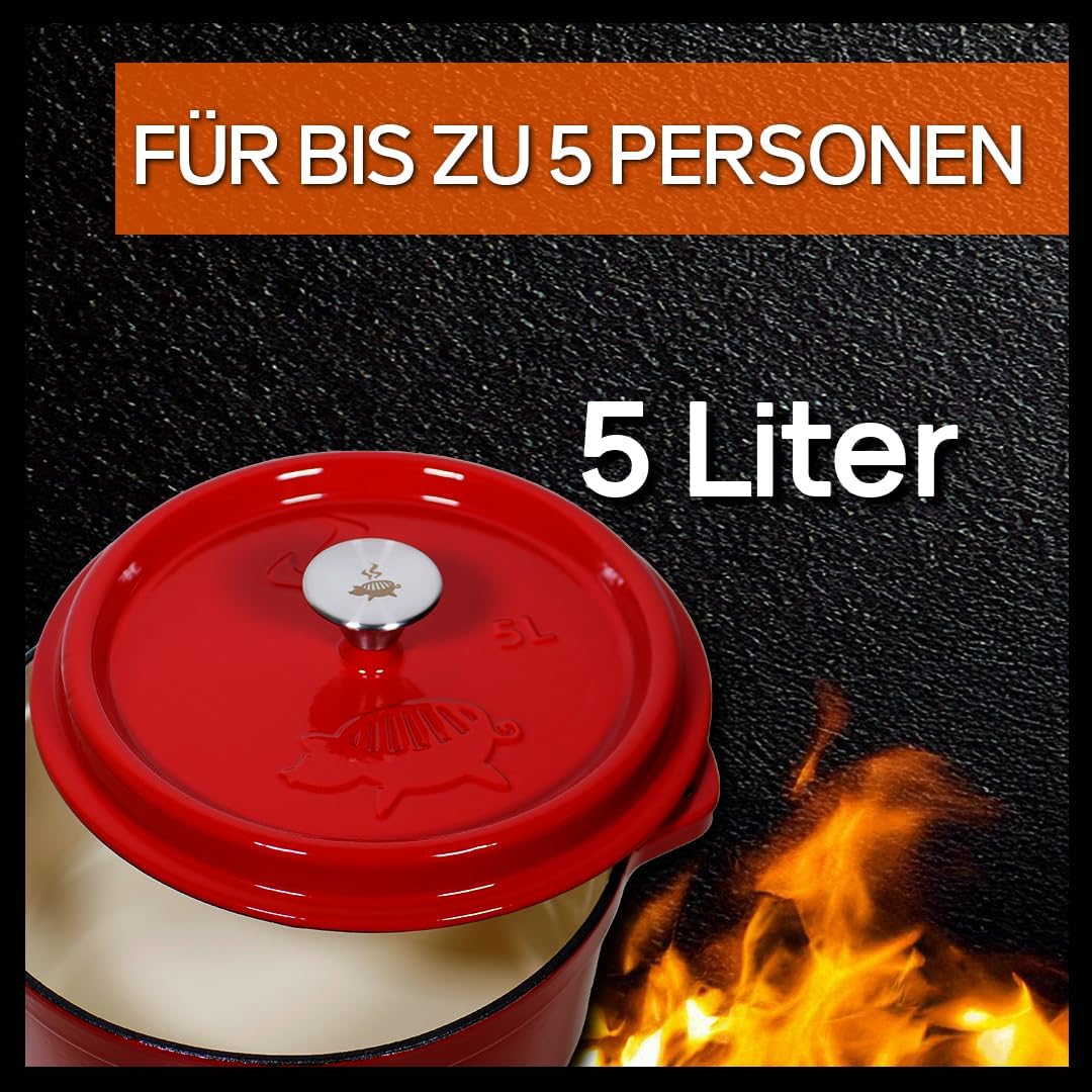 Gusseisen Schmortopf, 5L