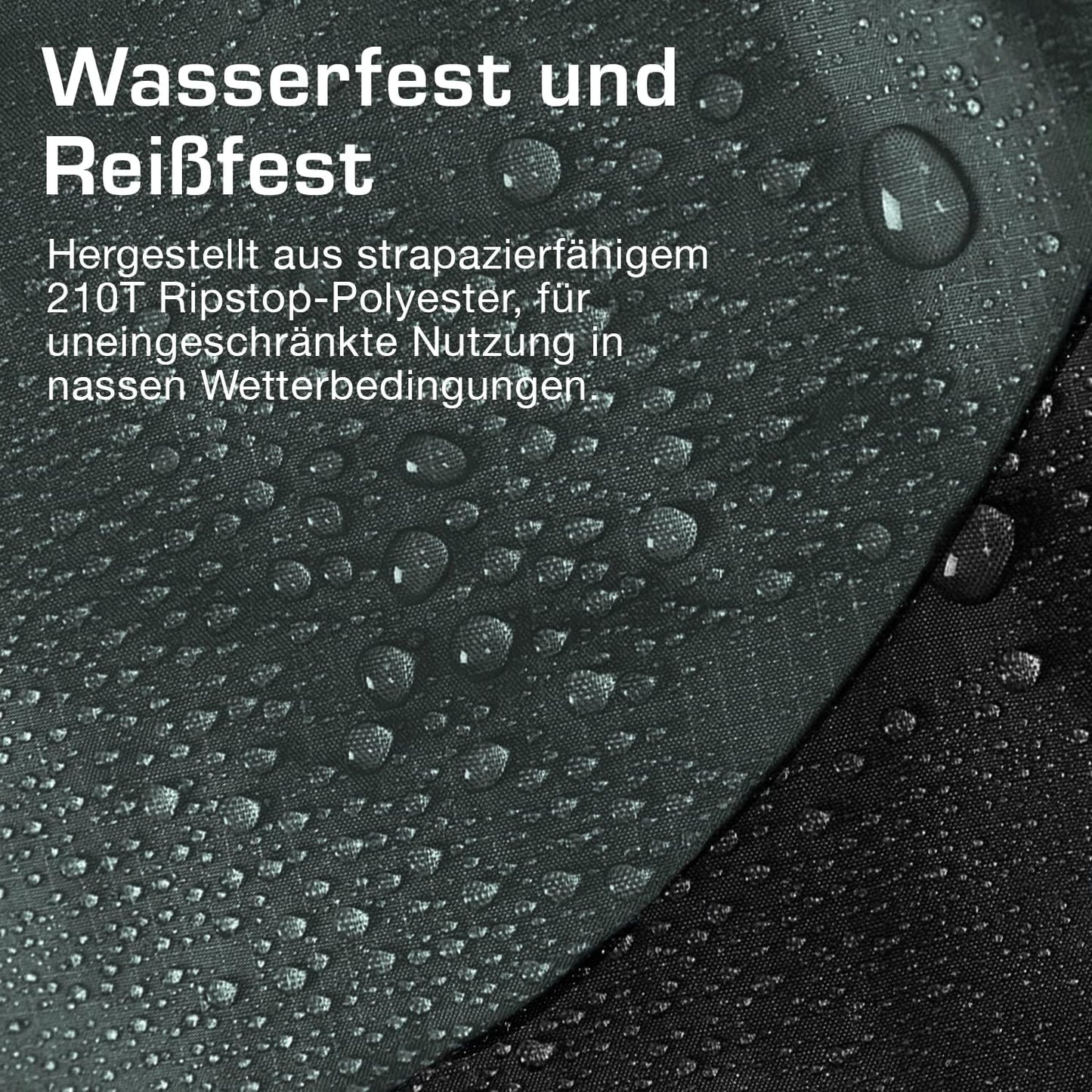Wasserabweisender Mumienschlafsack, Schwarz