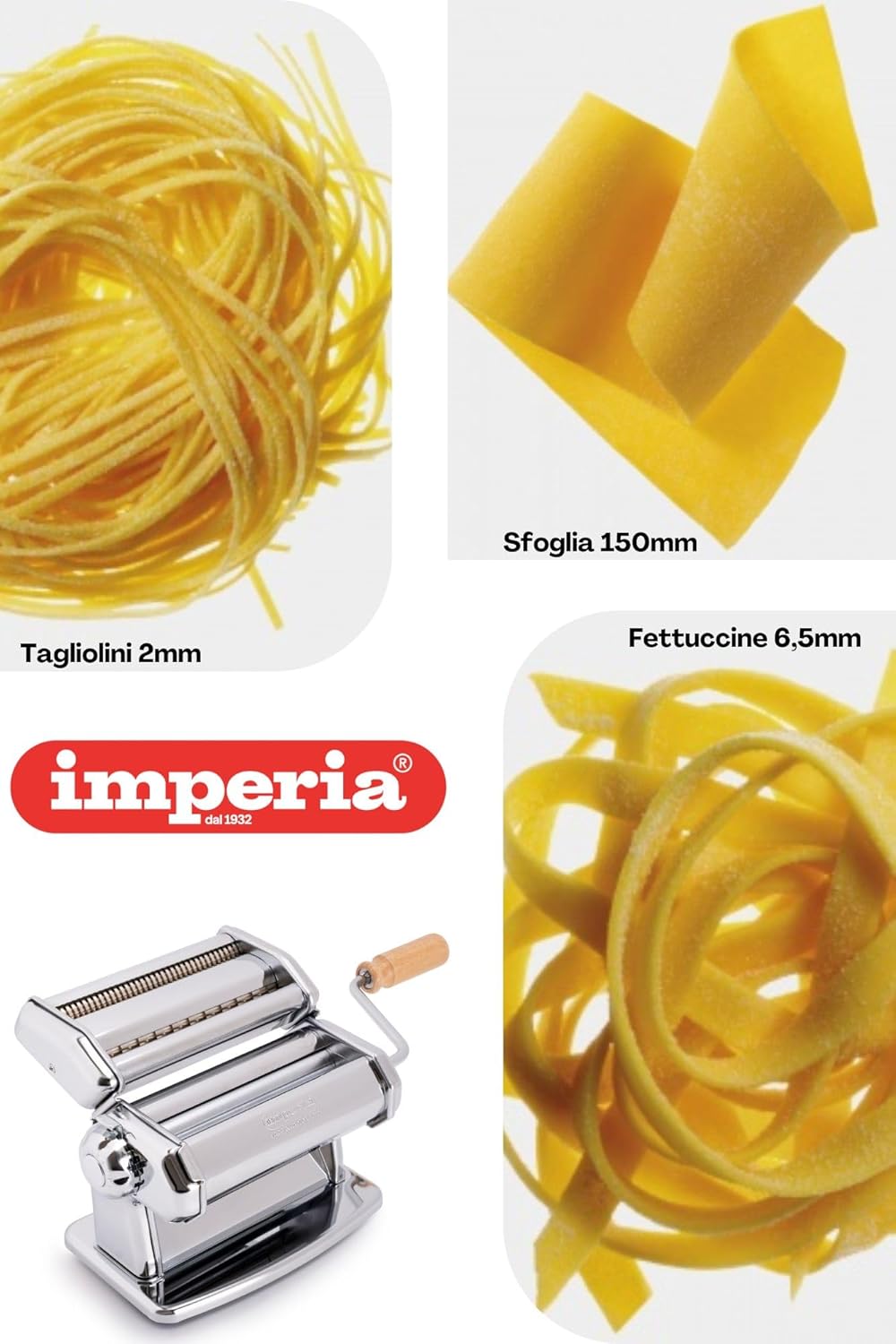 IPASTA Classica Manuelle Nudelmaschine, Cremefarben