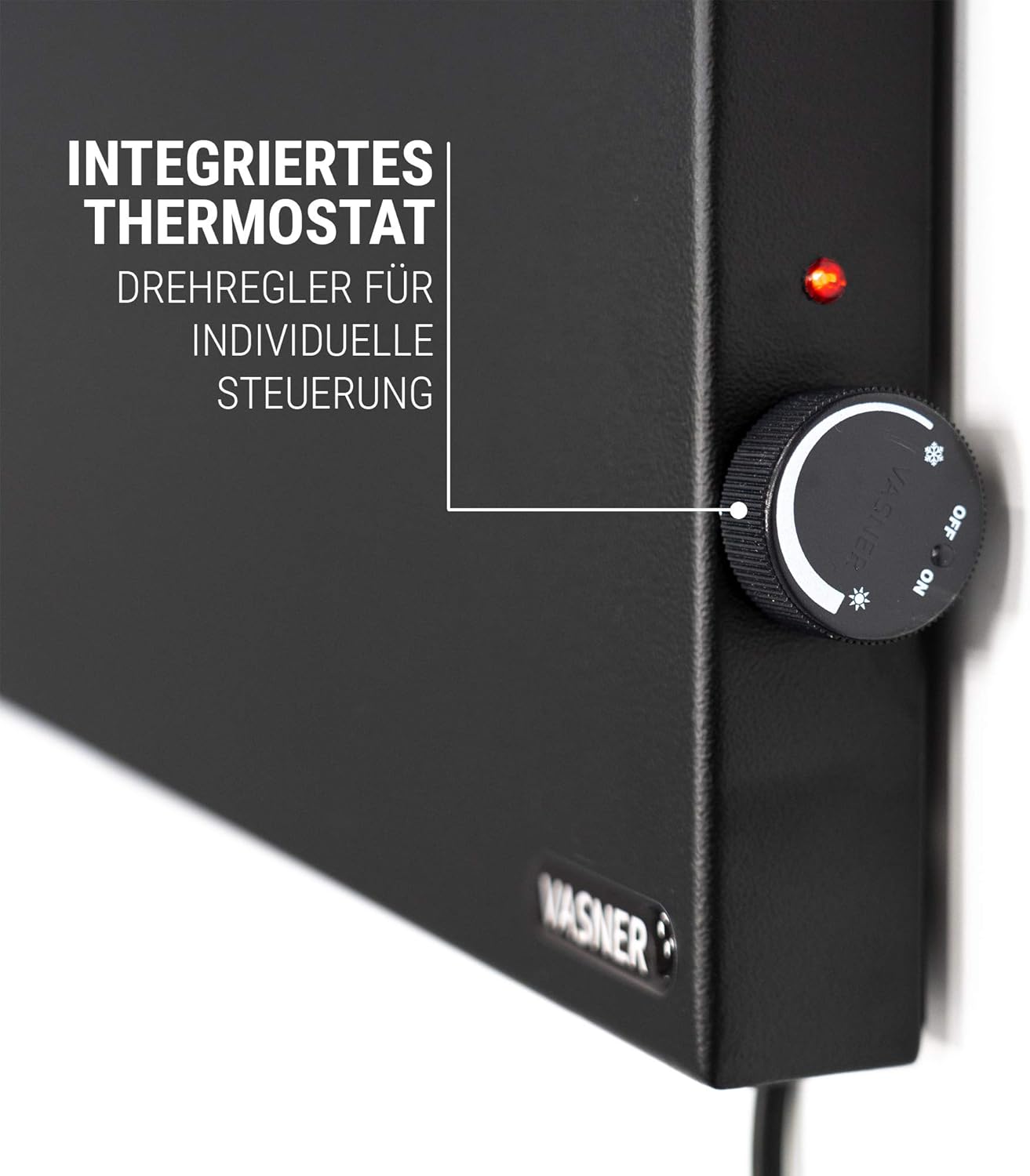 Konvi Hybridheizung mit Thermostat, 600 Watt