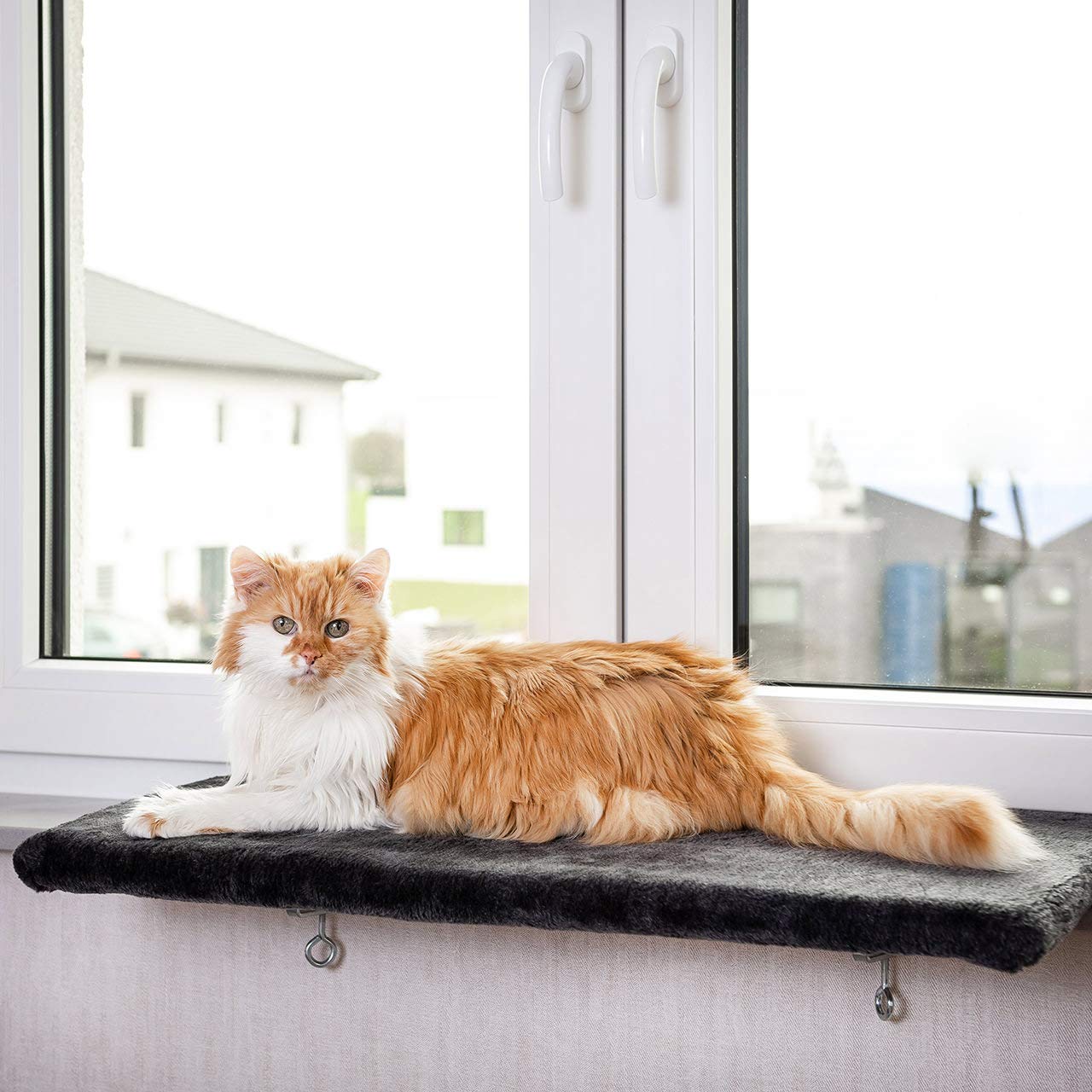 Katzen Fensterliege Snuggly Place (gross), Anthrazit 75 x 35 x 2 cm