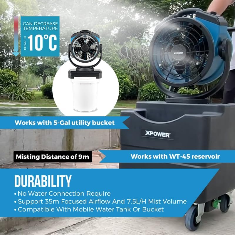 Misting Ventilator für Aussenbereich FM-68W, Fm-68w