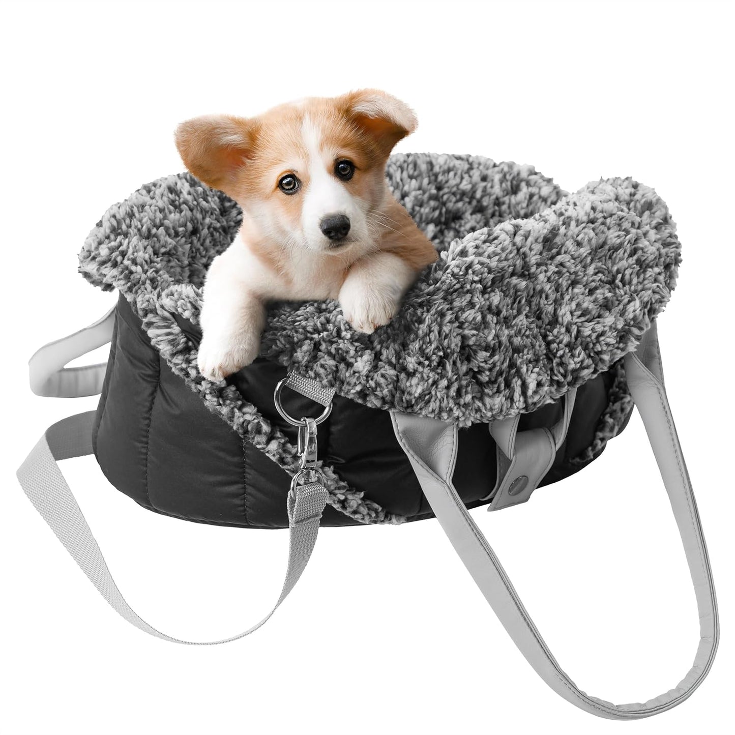 3in1 Hundetragetuch mit Längenverstellbaren Gurten, Grösse 1: 38x24x28 cm, Schwarz