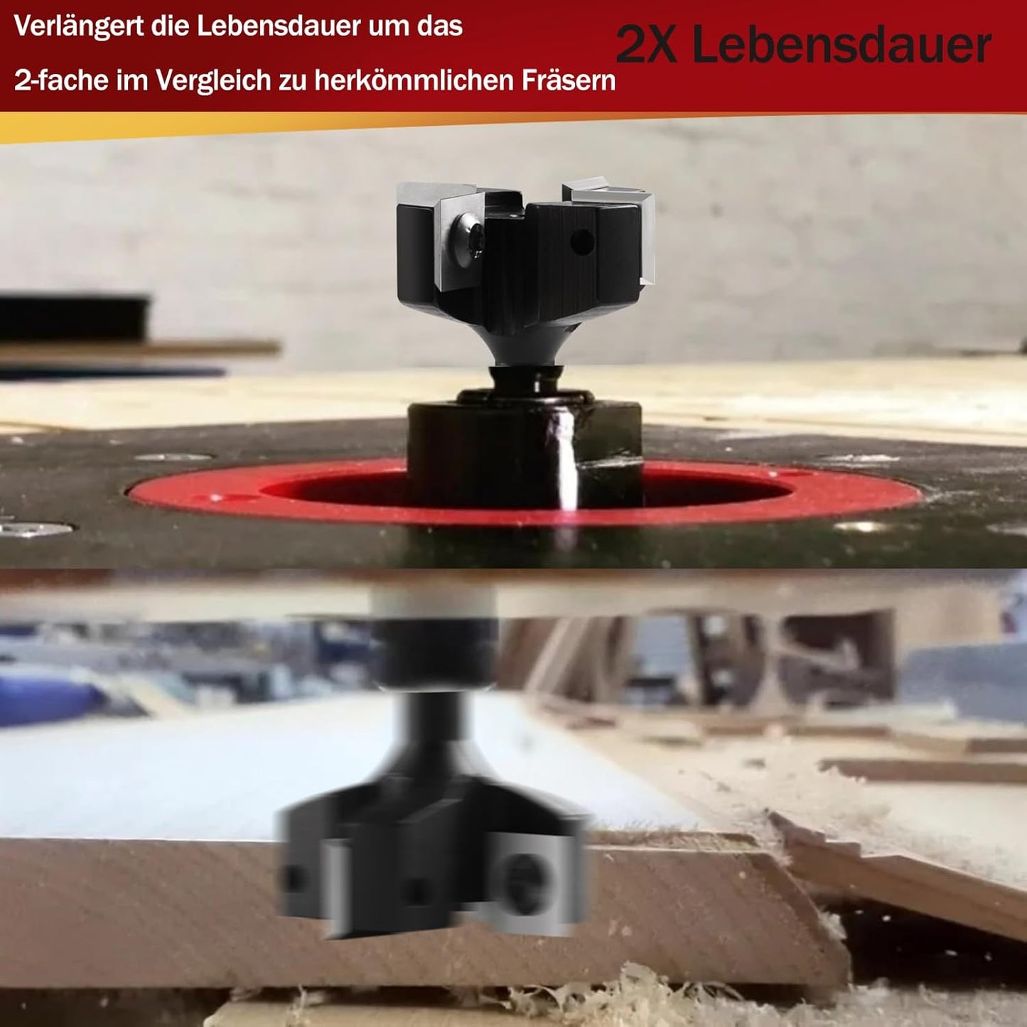 Planfräser mit 8mm Schaft und 4 Flöten, S=8,D=40 4 Flöten
