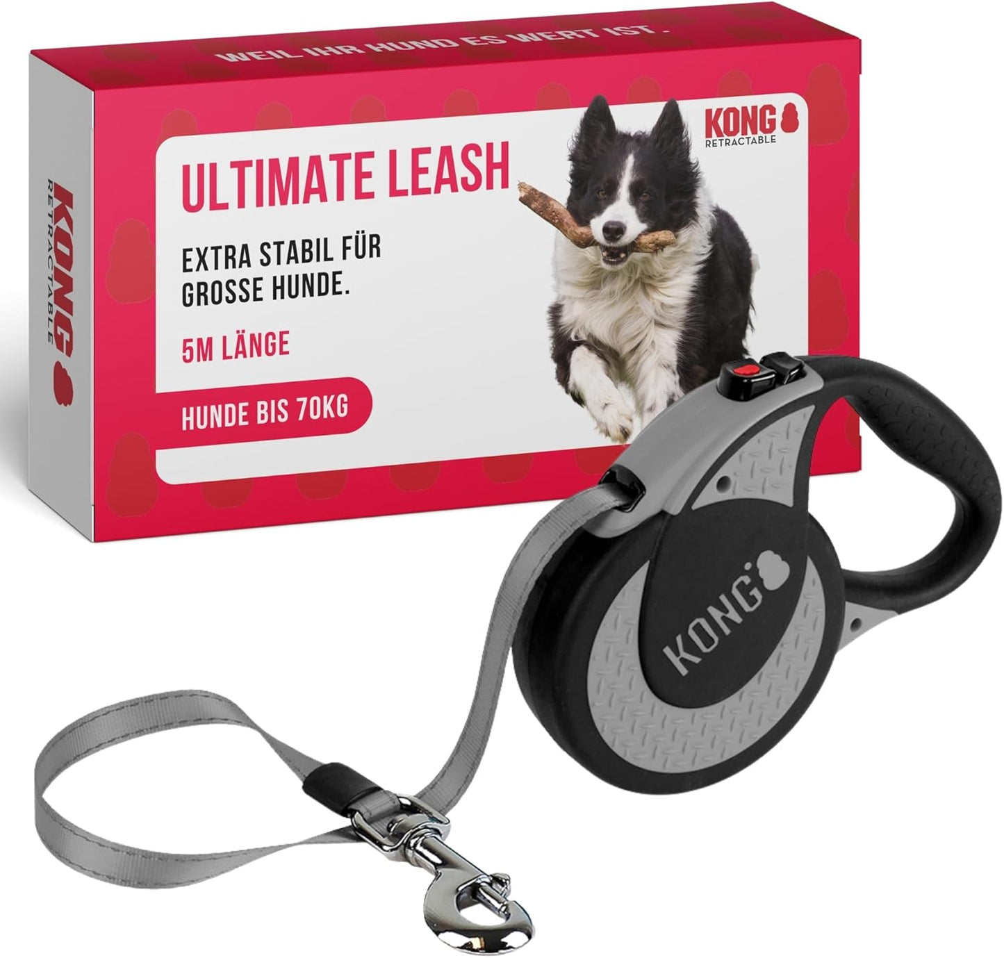 5m Rollleine für grosse Hunde, Ultimate XL (bis 70 kg) Grey