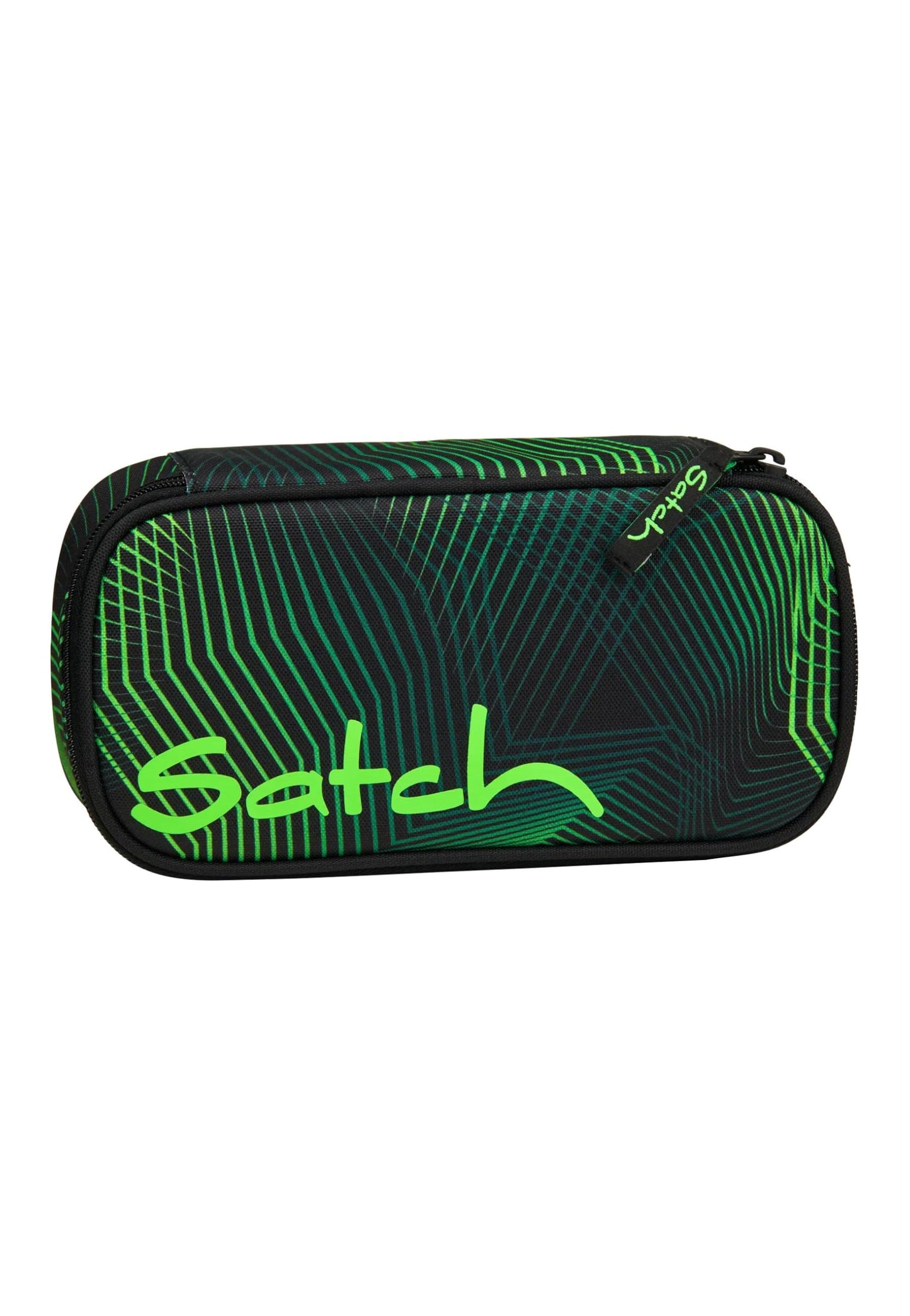 Grosse Schlamperbox mit Fächern, Seismic Green - Schwarz