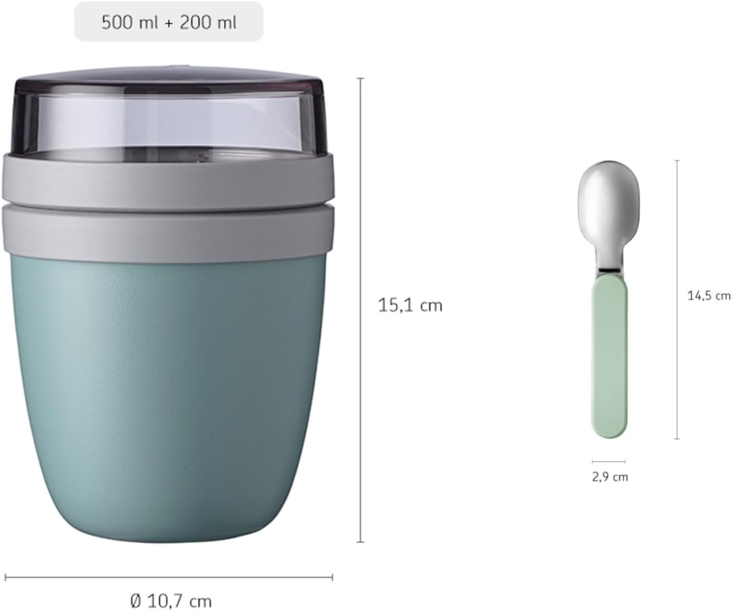Lunchpot Switch Set mit faltbarem Löffel, Vivid Green Lunchpot Switch Set