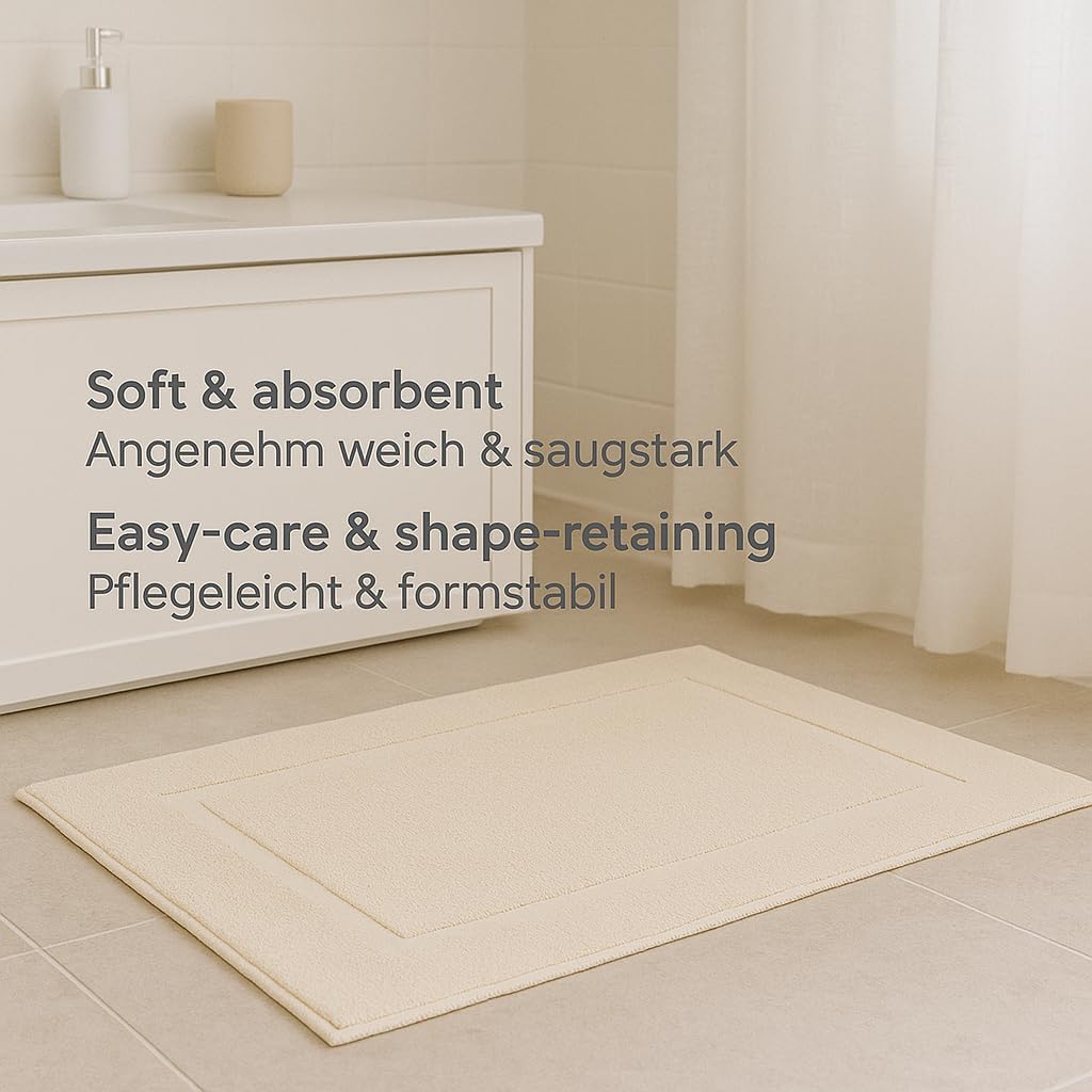 10er-Set Badvorleger, 50x70 cm, 10x Badvorleger Sand