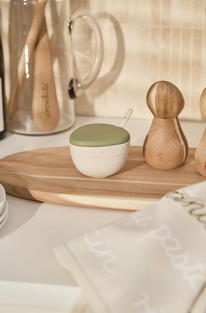 La Dolce vita Zuckerdose mit Deckel & Löffel, Cucina Italiana Kollektion