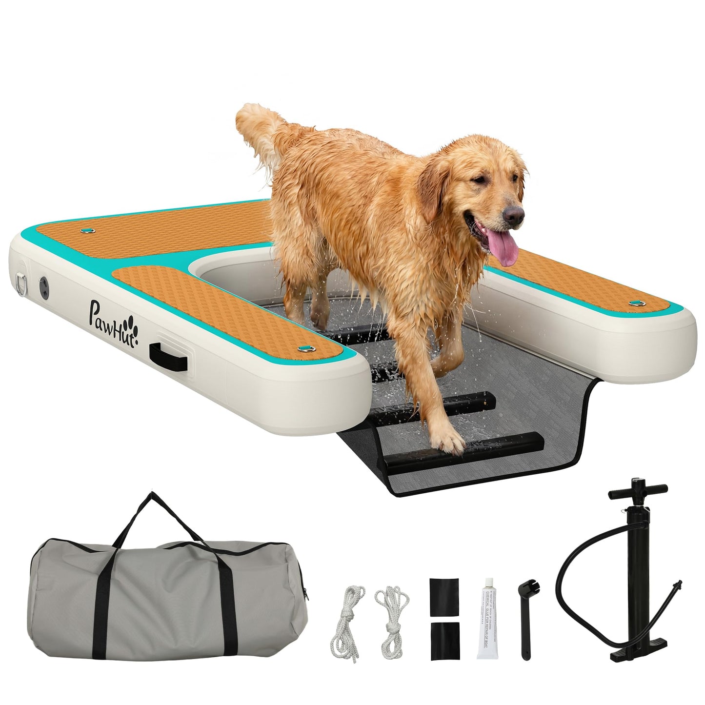 Aufblasbare Hunde-Wasserrampe