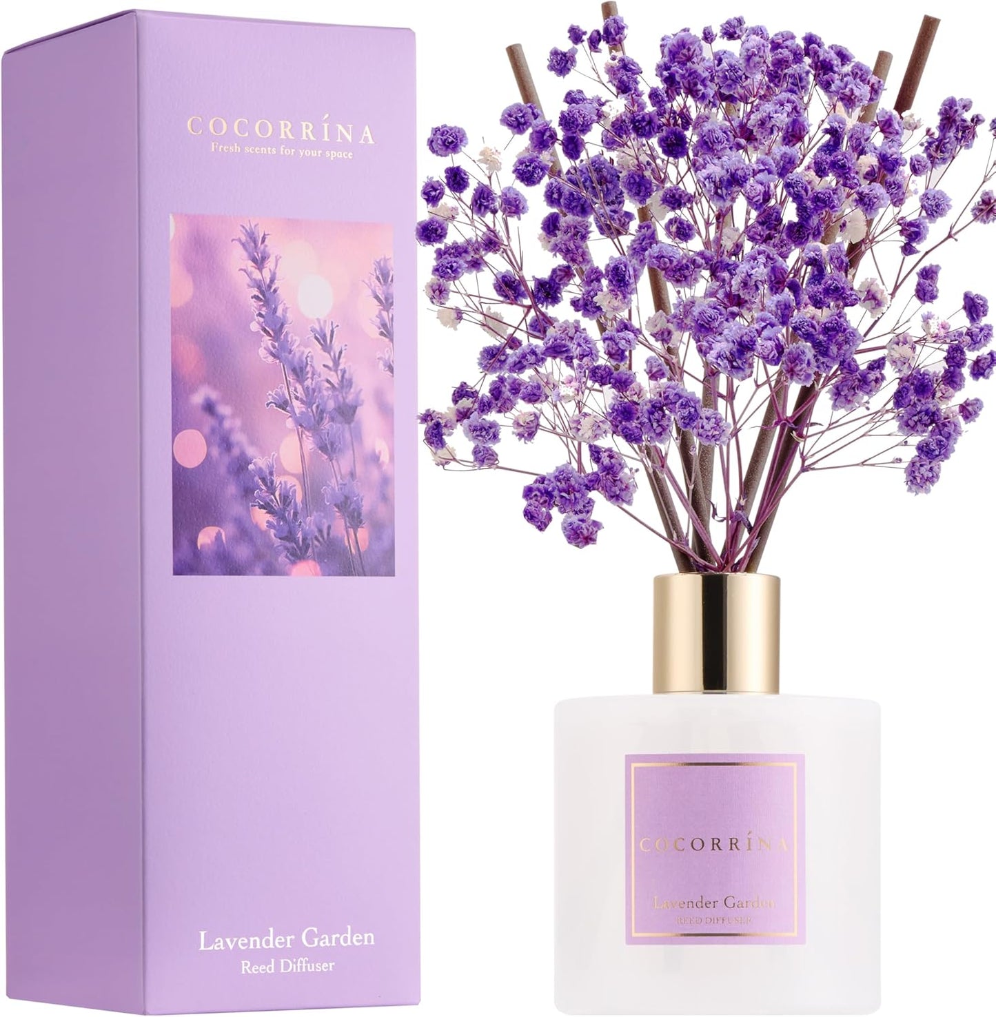 Raumduft Diffuser mit 8 Stäbchen, Lavender Garden, Lavender Garden Raumduft/200ML/1 Stück