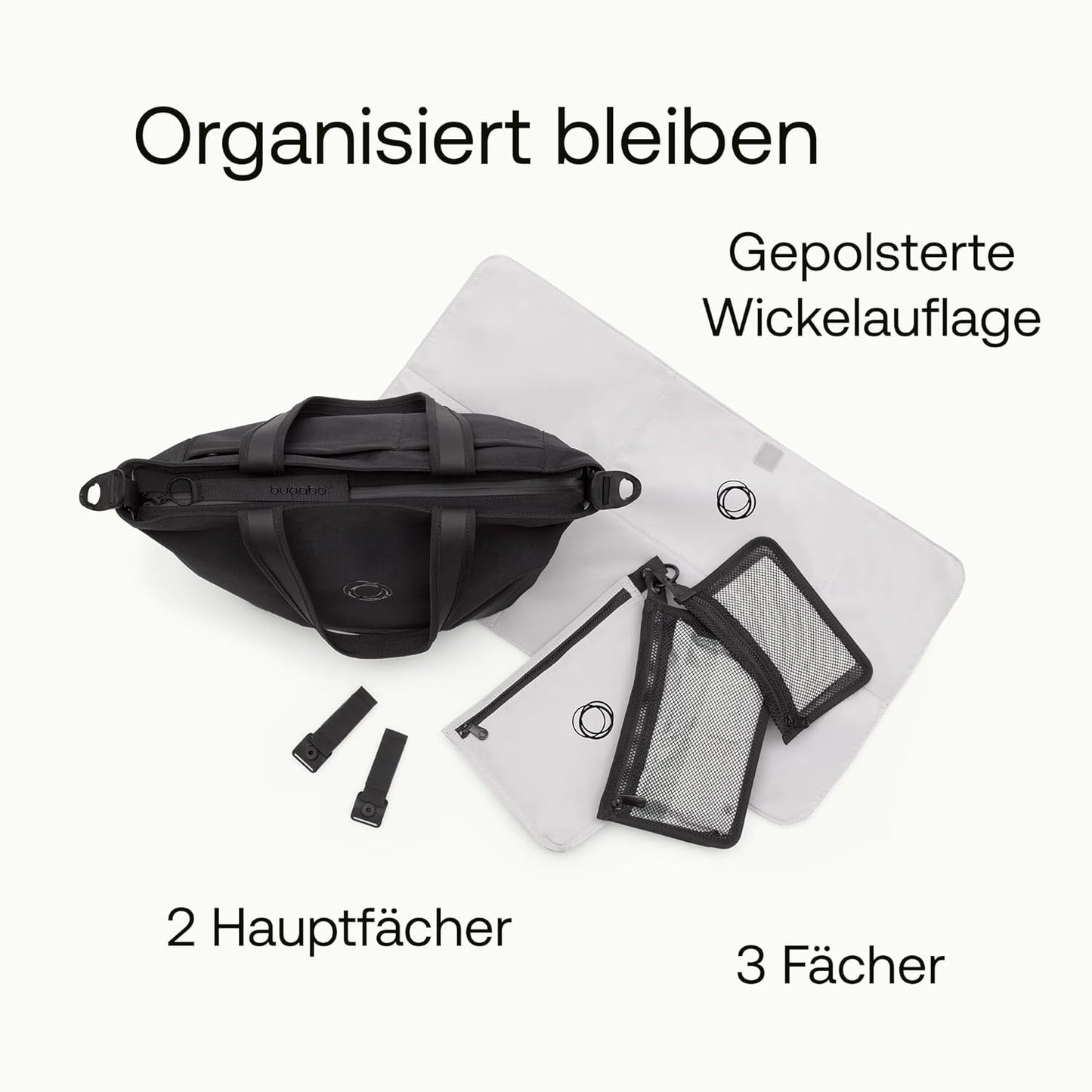 Wickeltasche, Schwarz