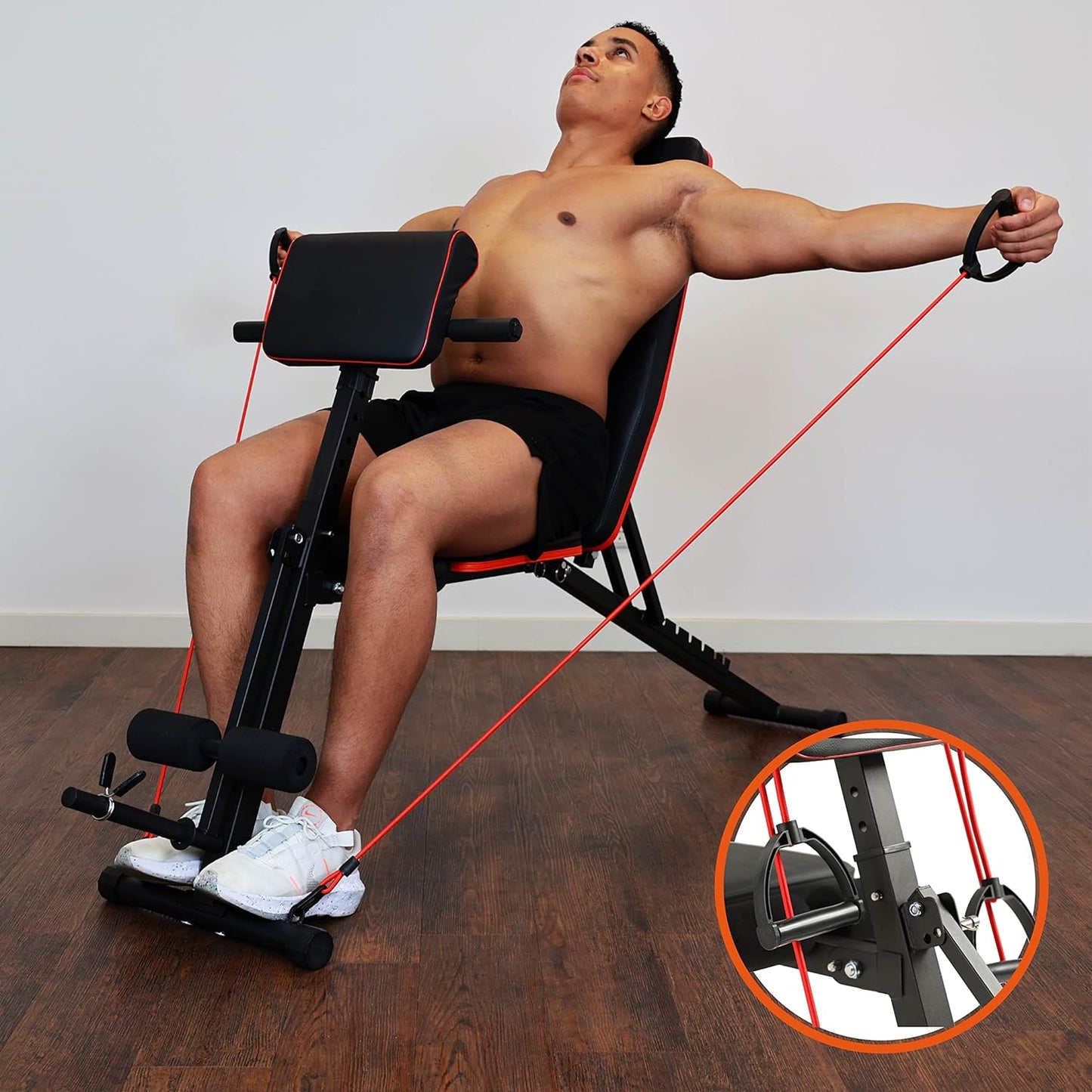 Trainingsbank, Modell 1 mit Curlbank und Beinstrecker