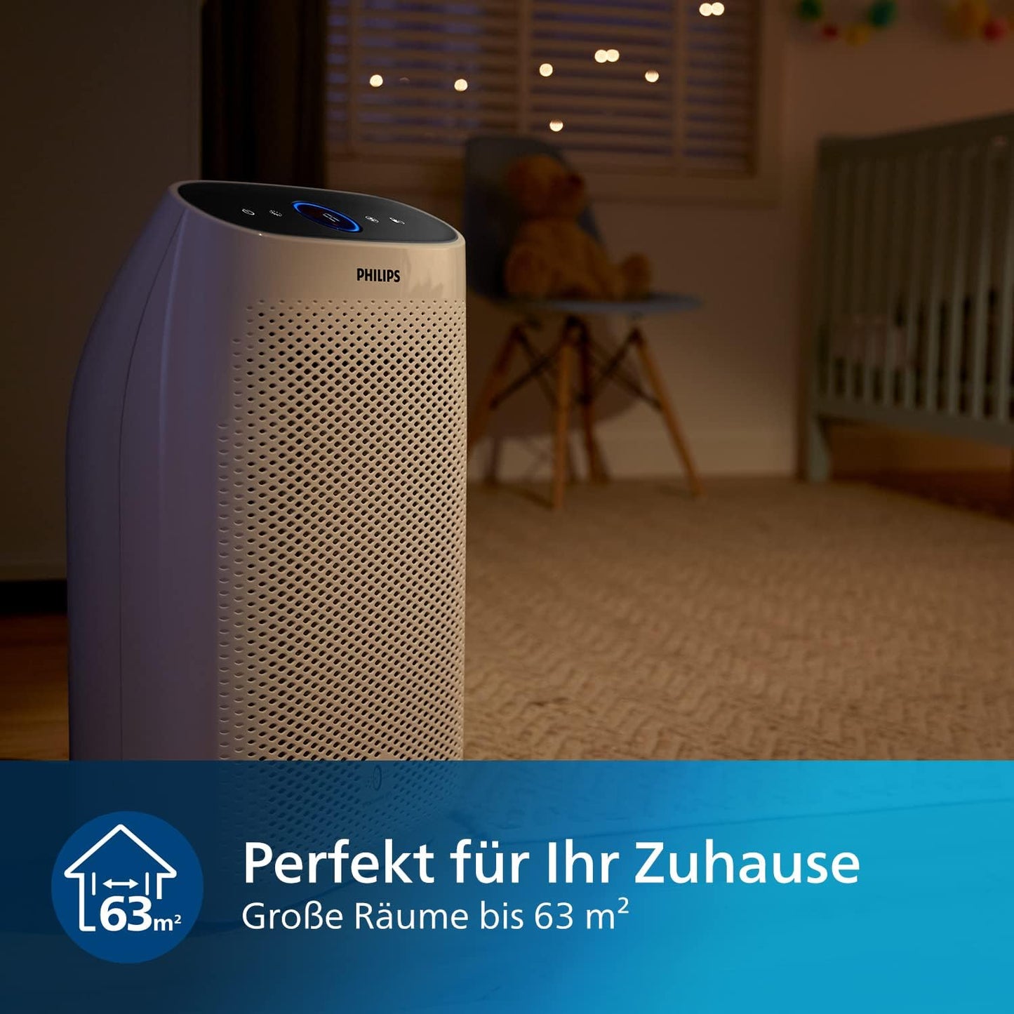 1000i Series Luftreiniger AC1215/10, Superficie: 63 m² Single