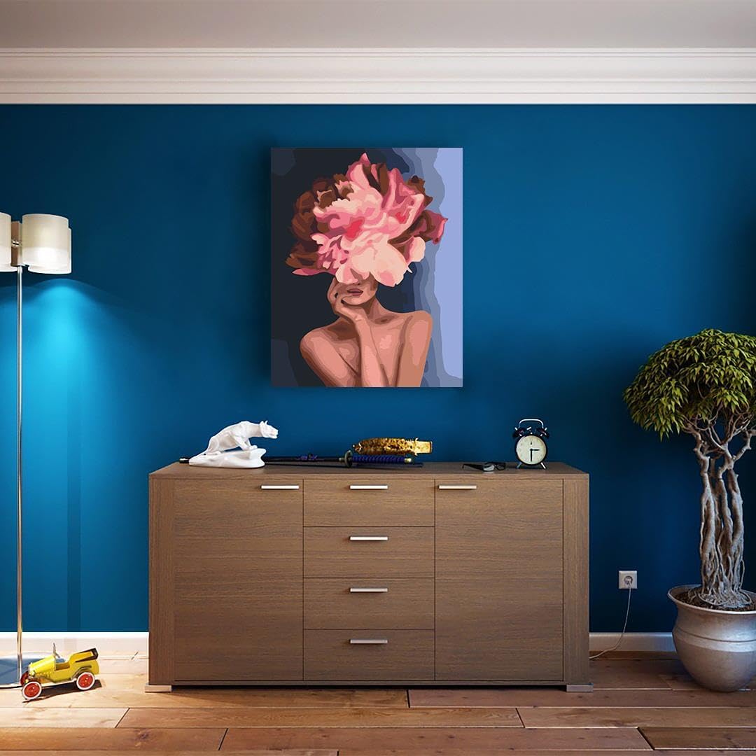 Malen nach Zahlen Set Blume der Eleganz, Blume der Eleganz Mit Rahmen