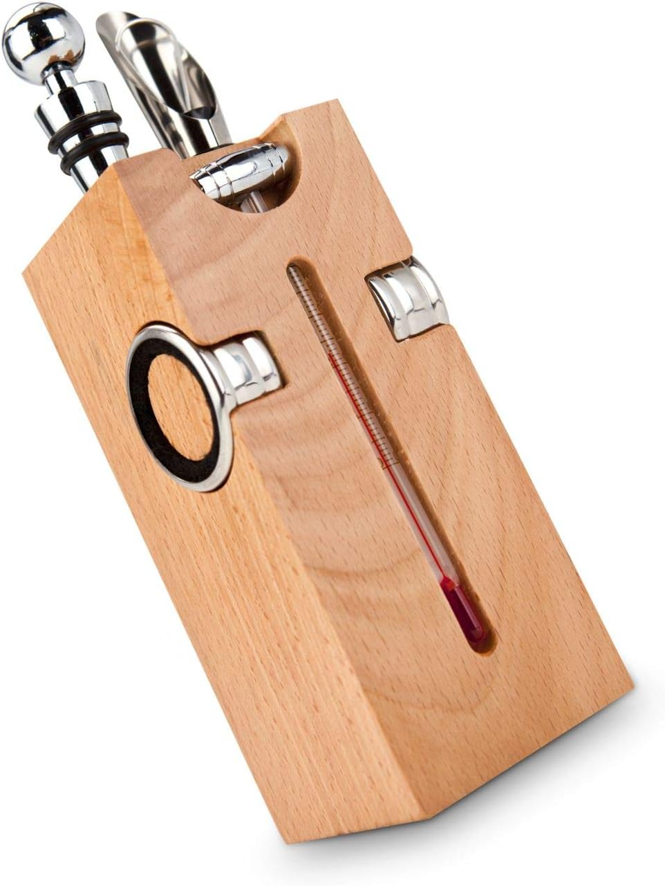 7-teiliges Weinzubehör-Set mit Block