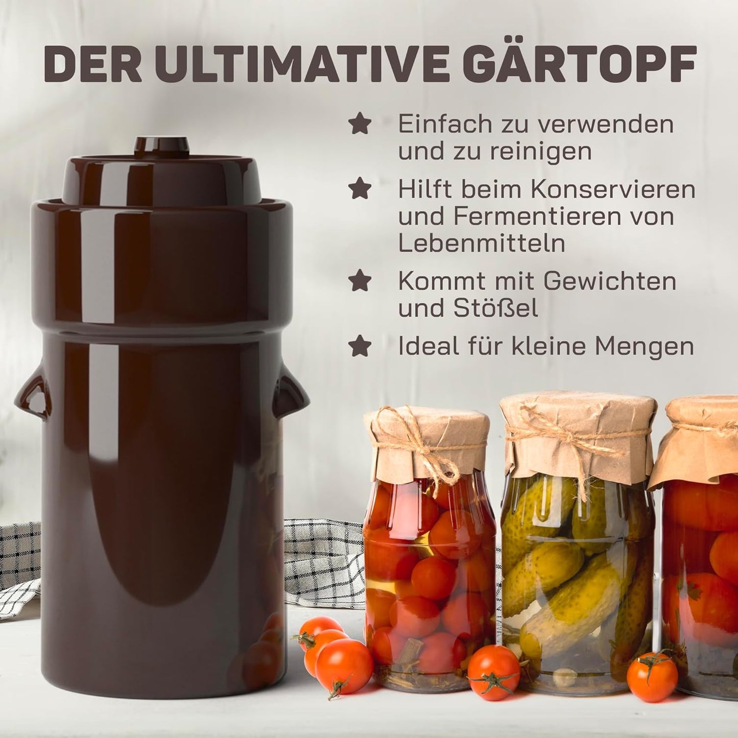 Gärtopf zum Einlegen & Fermentieren, fej-l5-fba.01