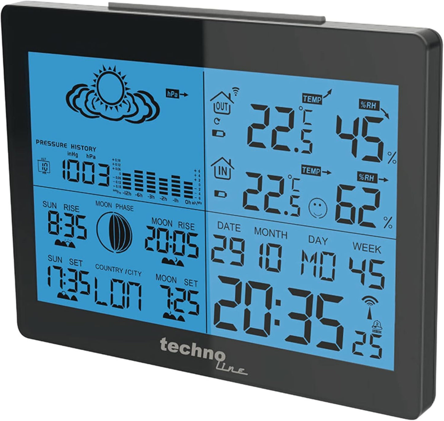 Wetterstation WS 6760, schwarzes Gehäuse