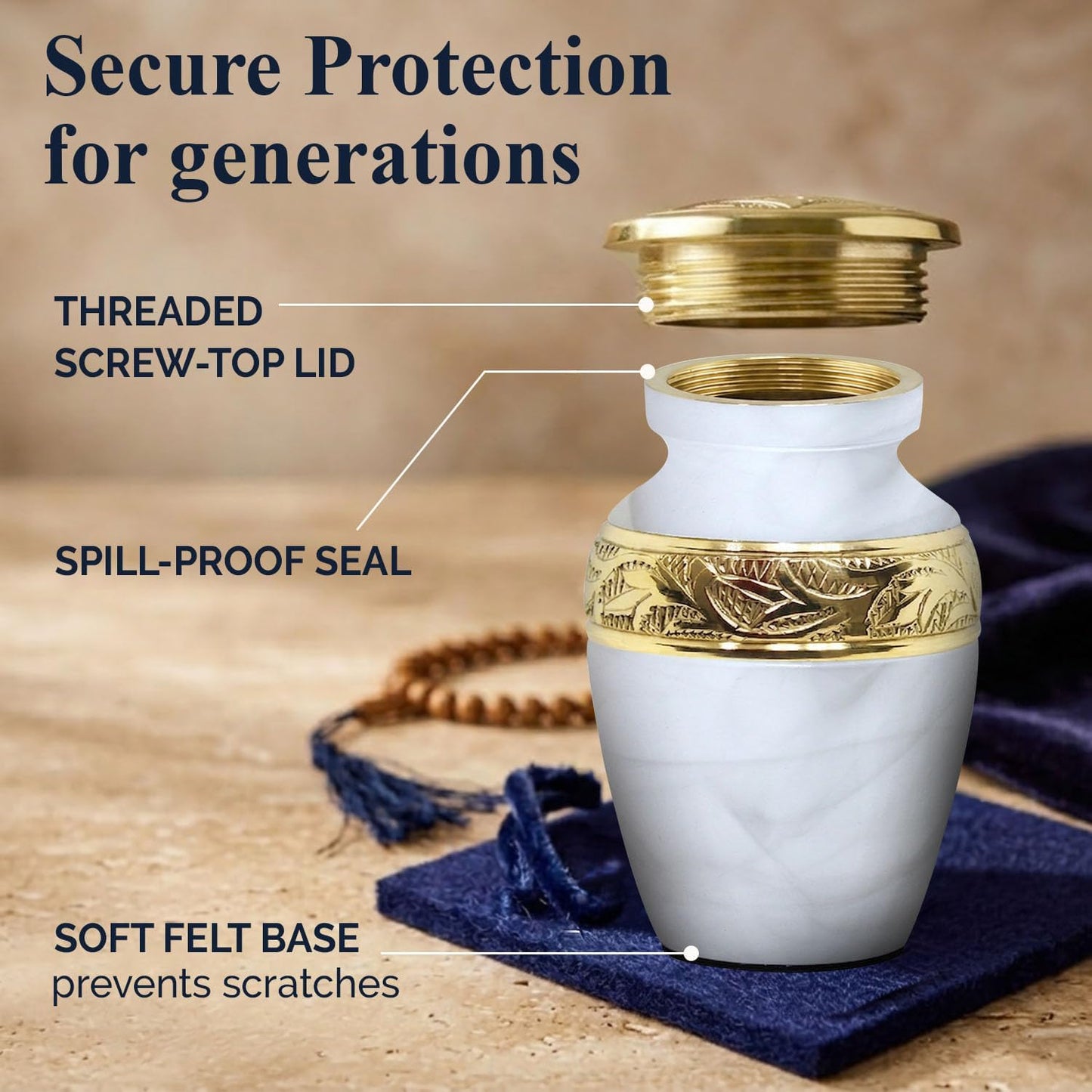 Mini-Urne, Keepsake Weiss