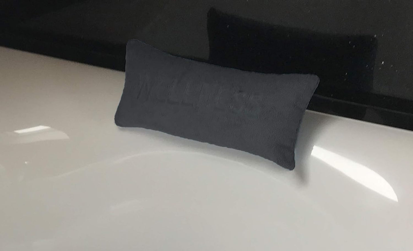 Wellness Nackenkissen für Badewanne mit Saugnäpfen, 40x20 cm Anthrazit