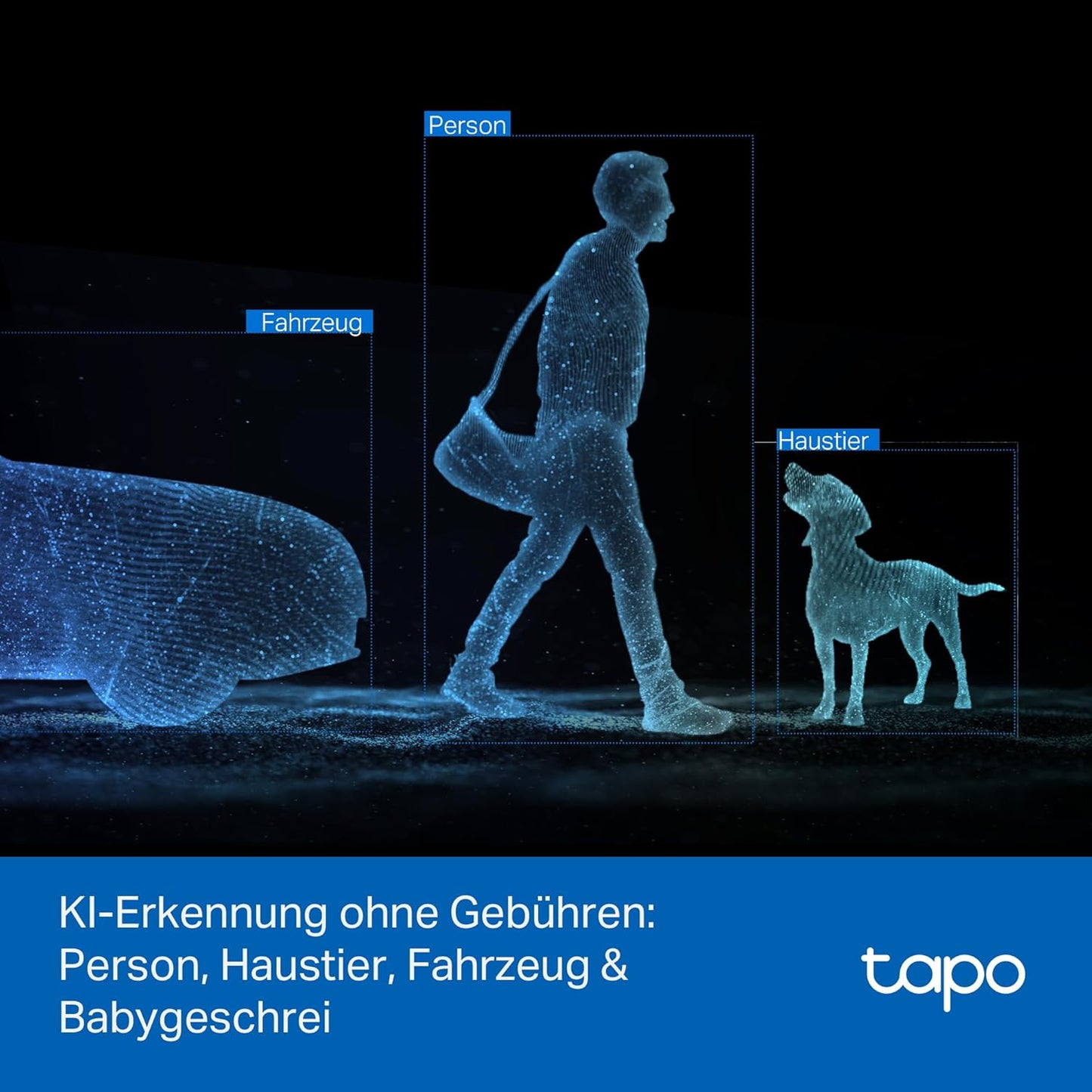 C246D WLAN Überwachungskamera Aussen 2K Dual-Objektiv, WLAN