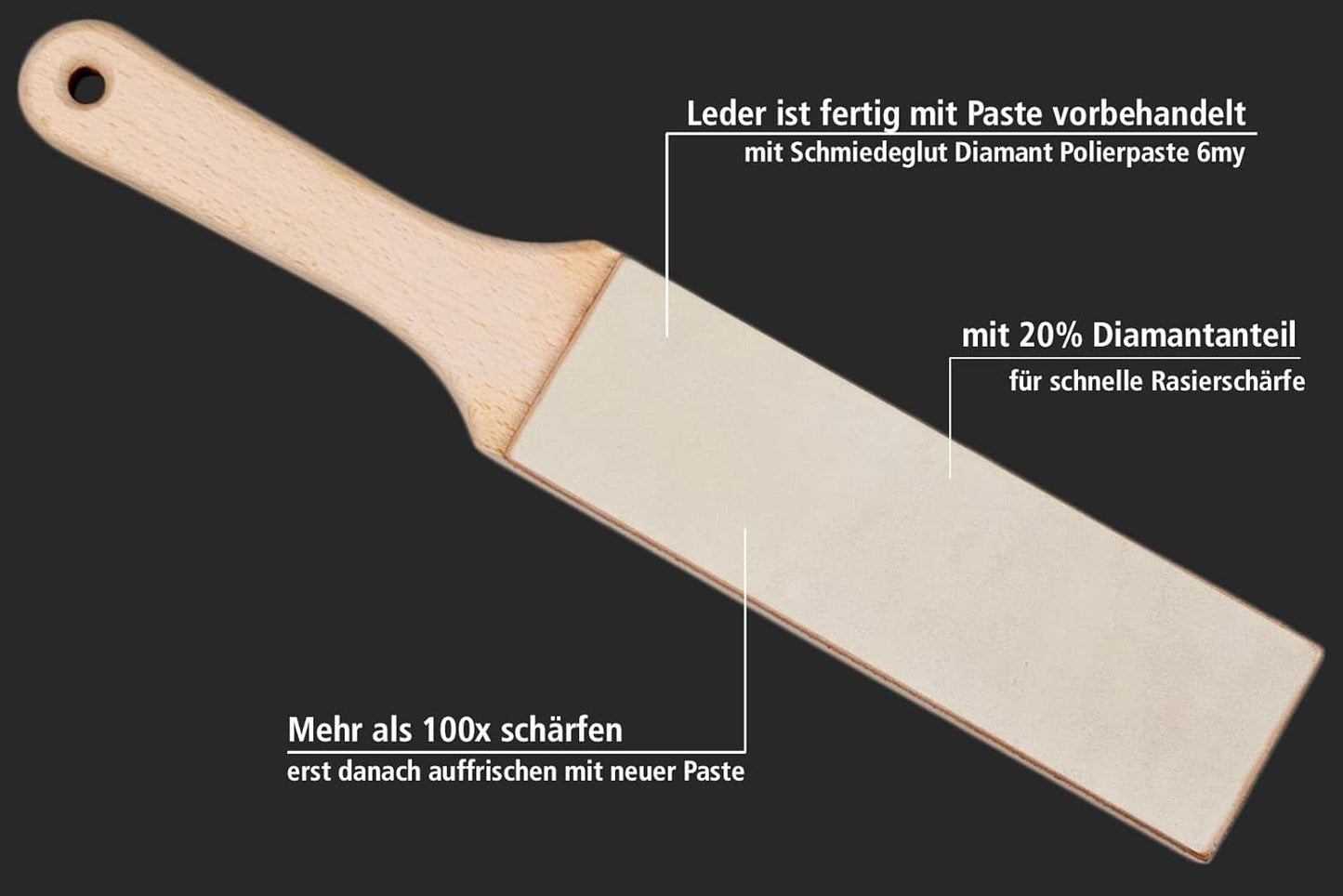 Diamant-Abziehleder für Rasiermesserschärfe