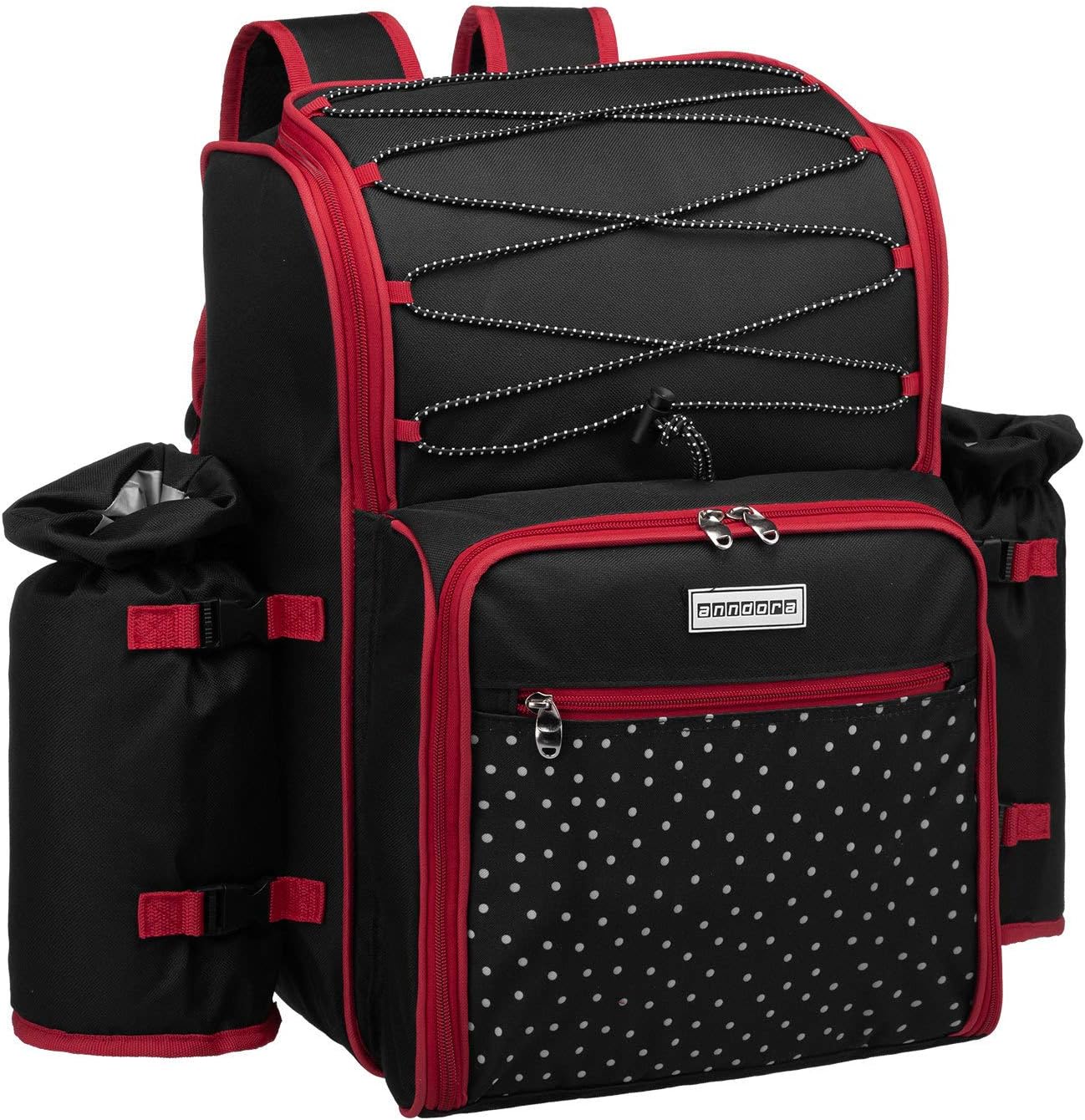 Picknickrucksack, Schwarz Weiss Gepunktet