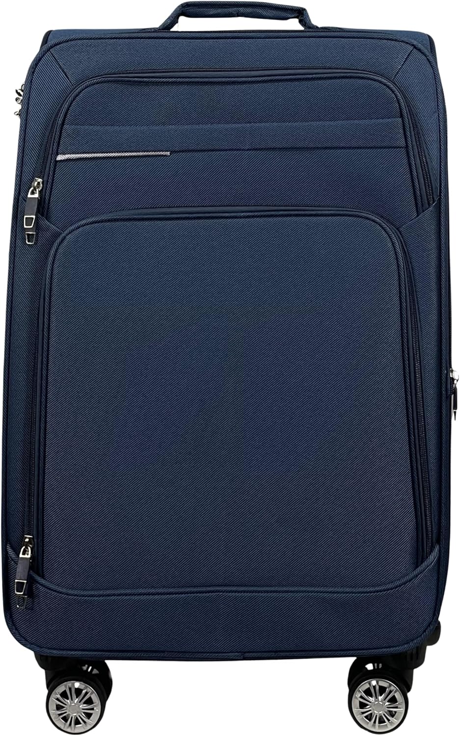Erweiterbarer Weichgepäck-Koffer XL mit Zwillingsrollen, Grosser Koffer (75cm) Blau