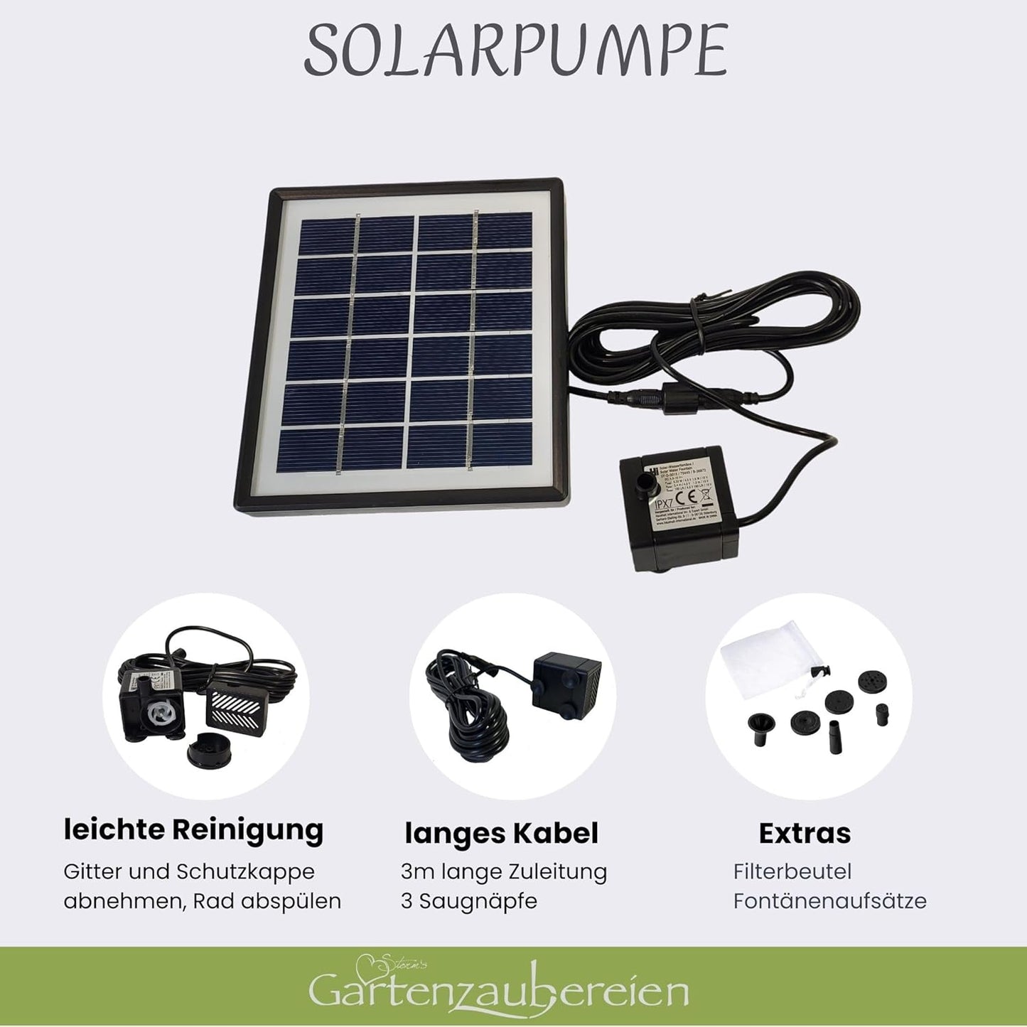 Solar-Wasserspeier Ente