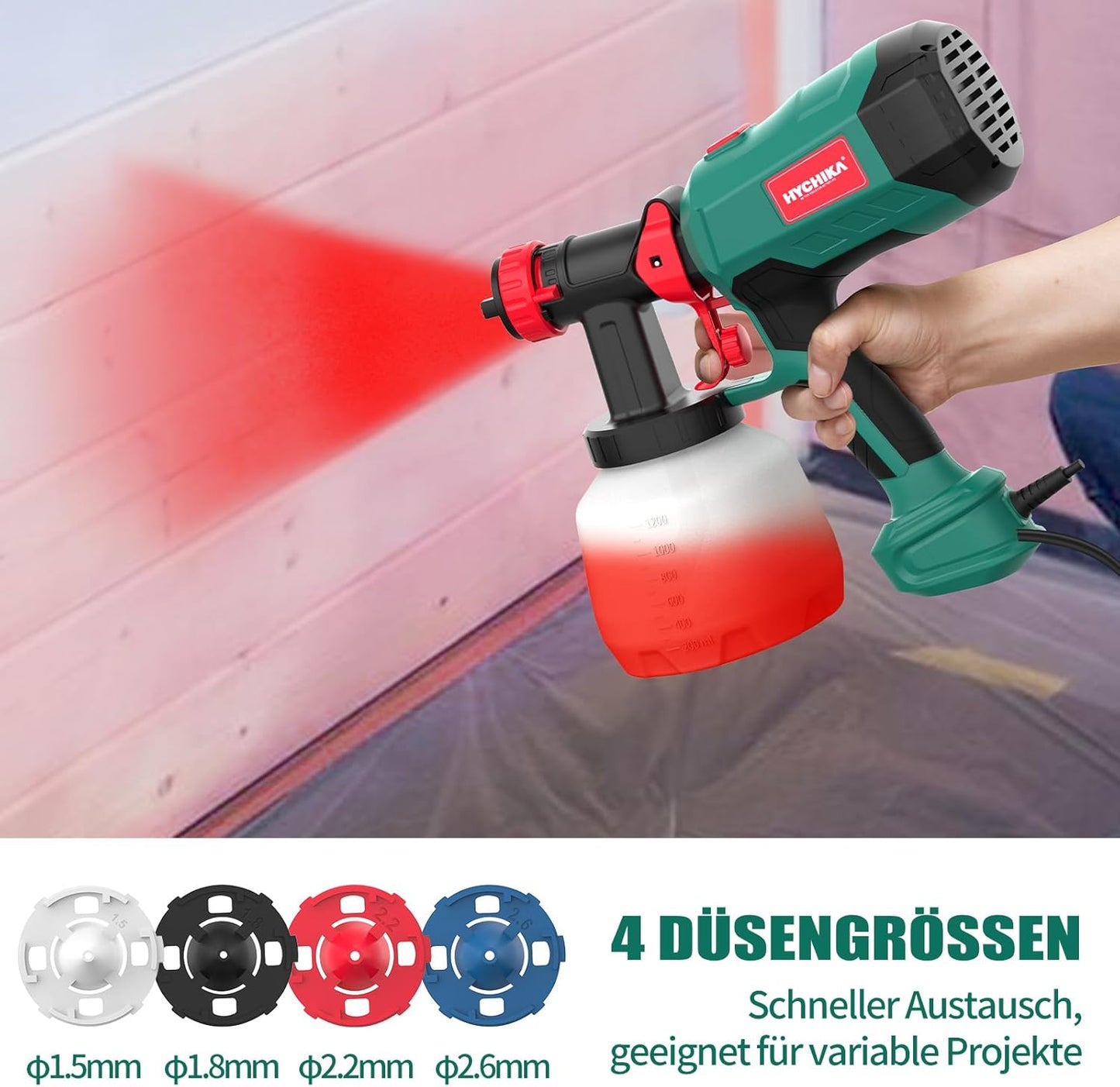 Farbsprühsystem, 600W Pistola Pintura