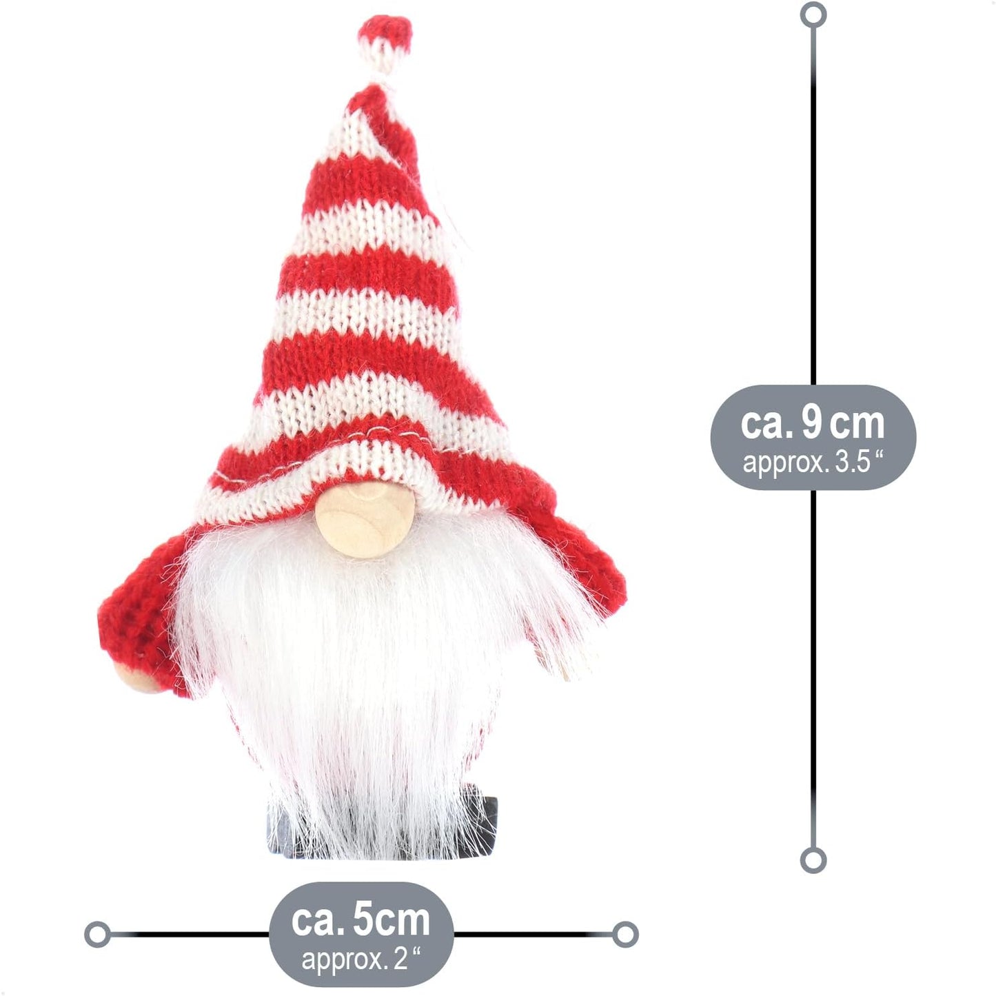 12-teiliges Weihnachtsbaum-Anhänger Set Wichtelfiguren, Big Pack A - Rot