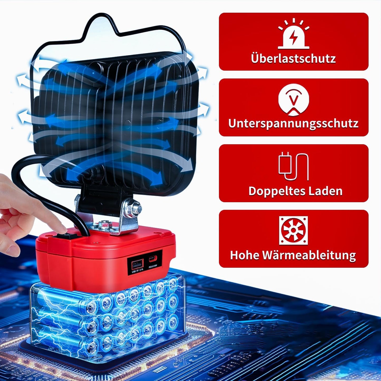 LED Arbeitsleuchte für Power X-Change 18V