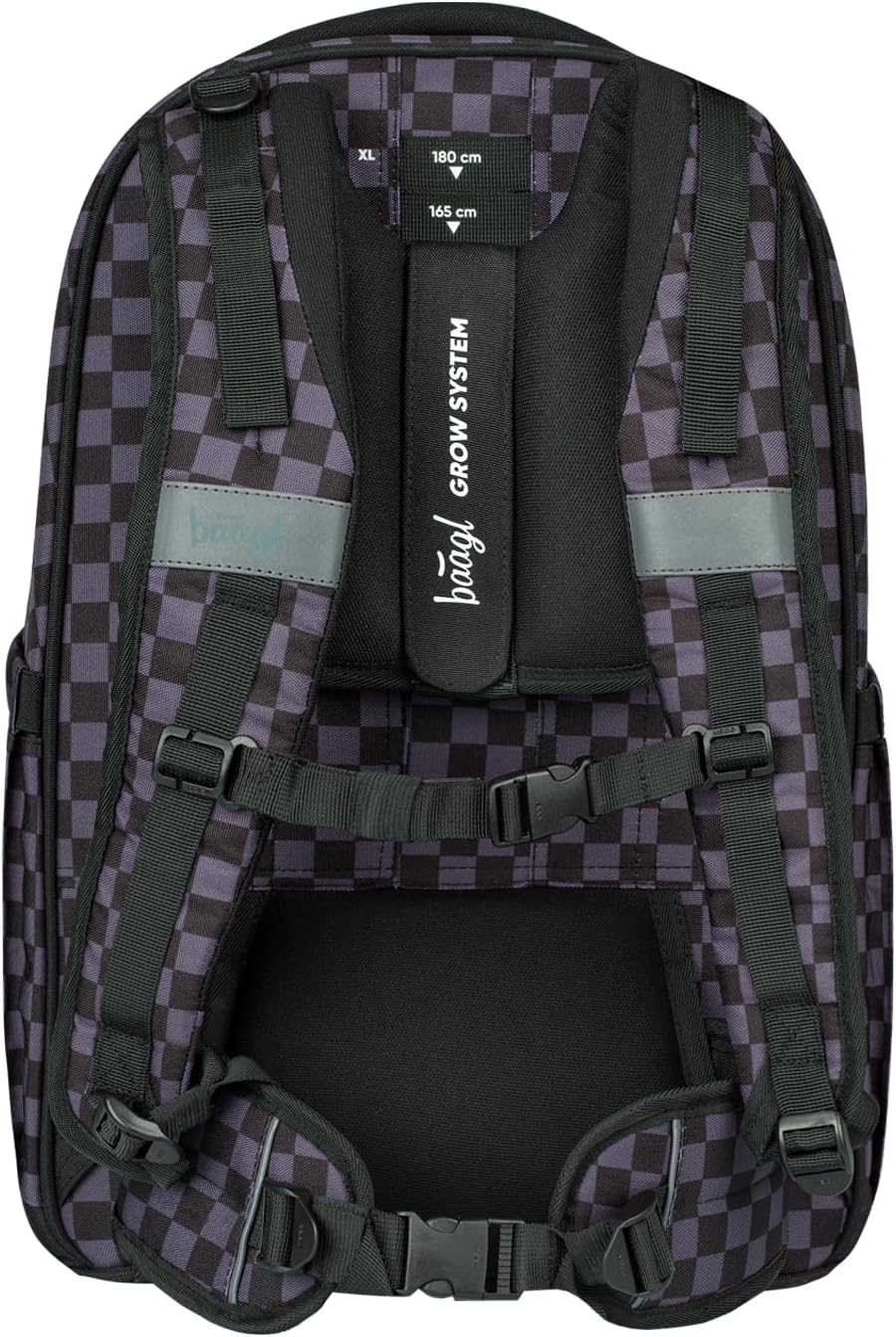 Schulrucksack-Set für Teenager, Ska Grau
